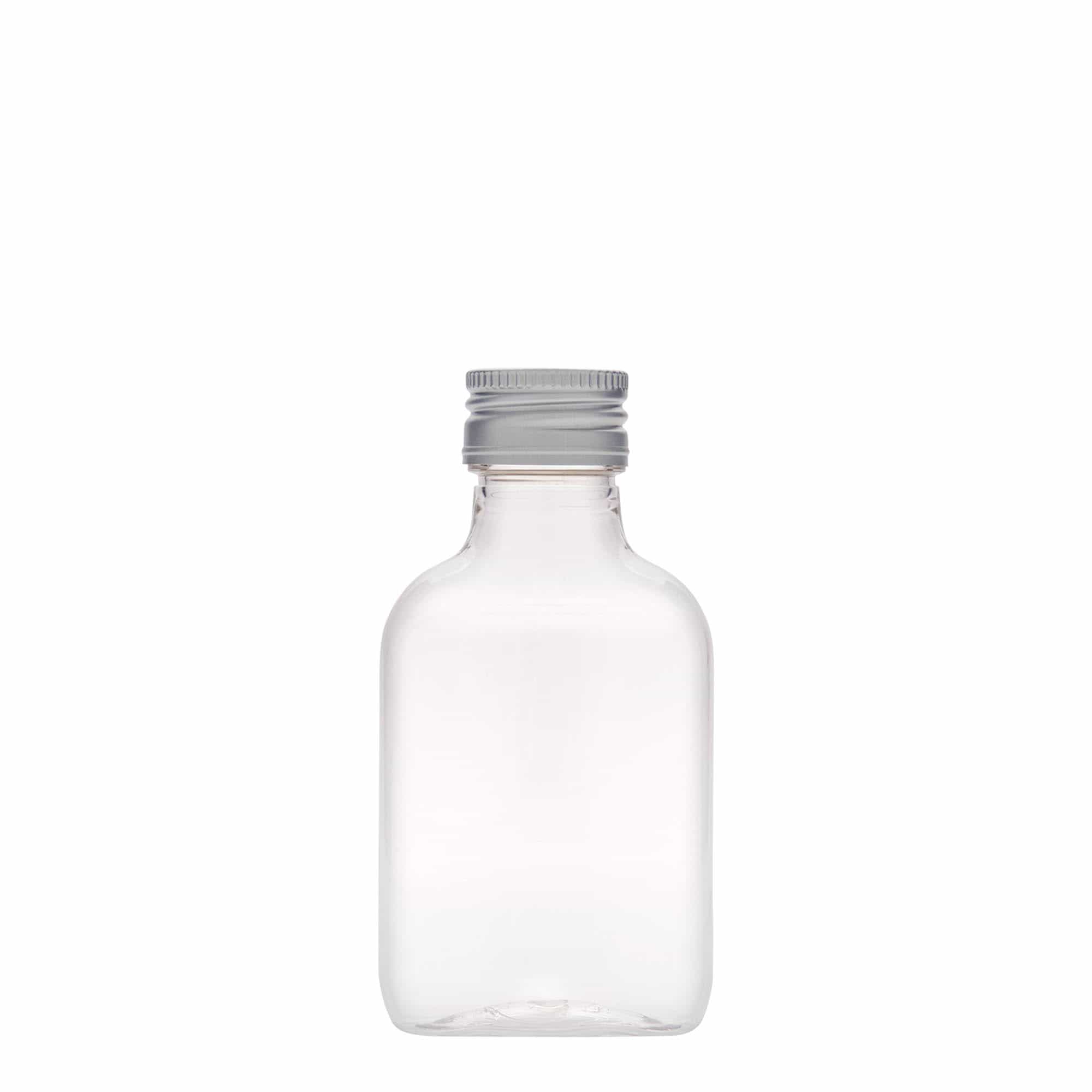 100 ml τσαντάκι φιάλη, οβάλ, πλαστικό PET, στόμιο: PP 28