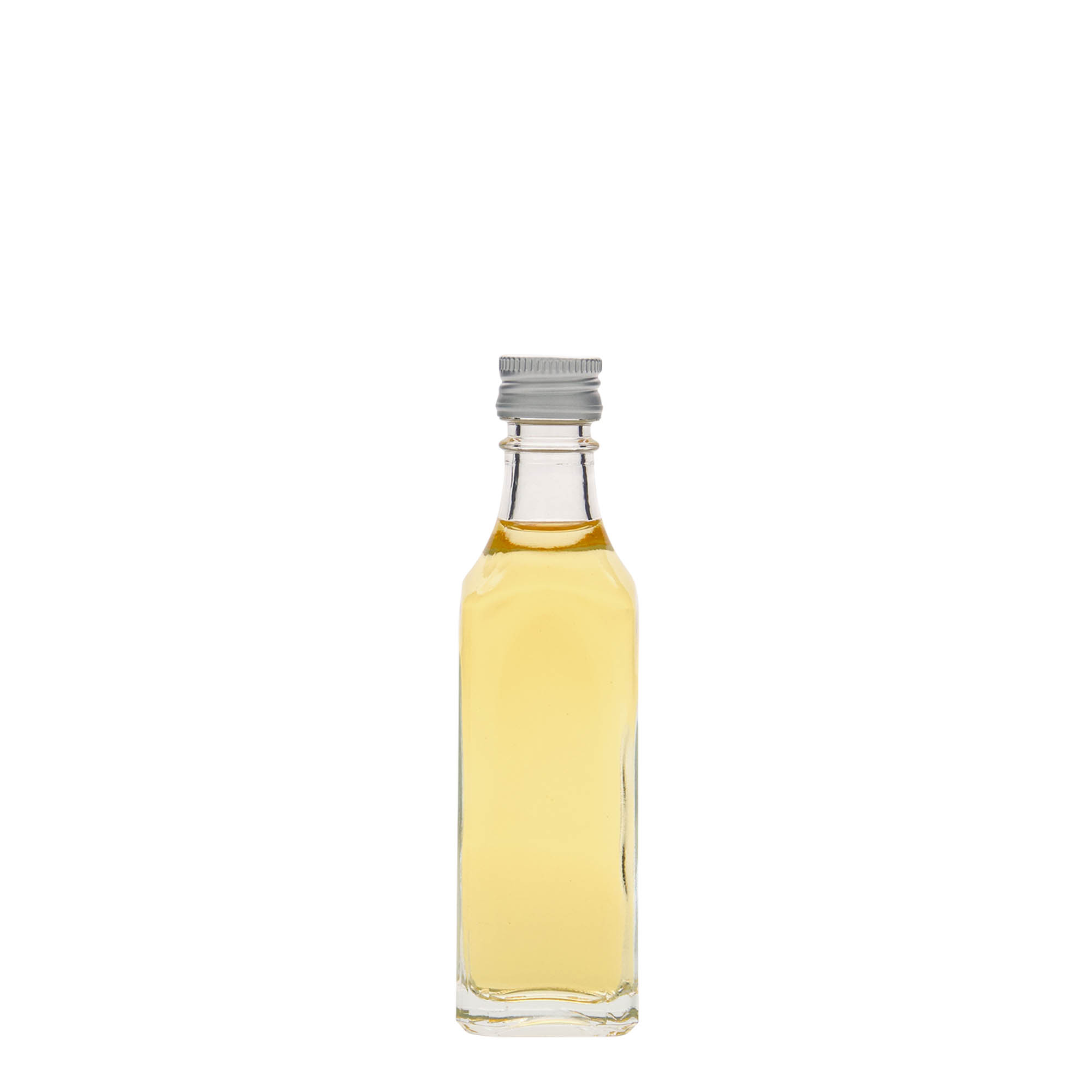 Γυάλινο μπουκάλι 'Siena' 50 ml, τετράγωνο, στόμιο: PP 18