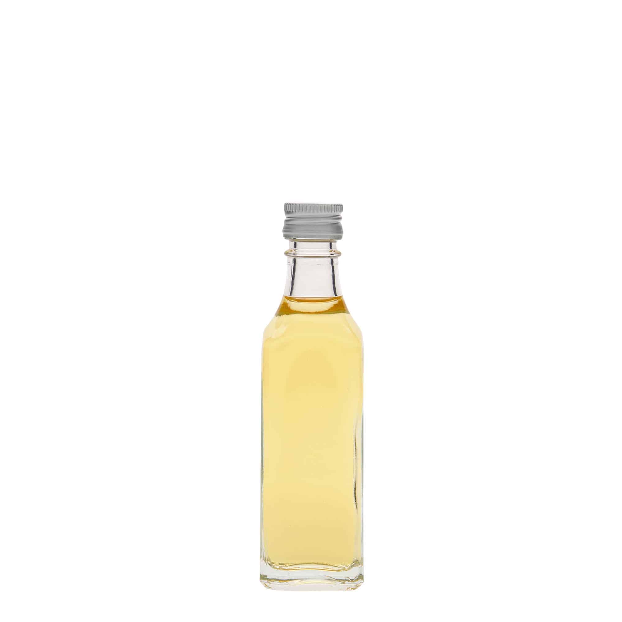 50 ml γυάλινο μπουκάλι 'Siena', τετράγωνο, στόμιο: PP 18