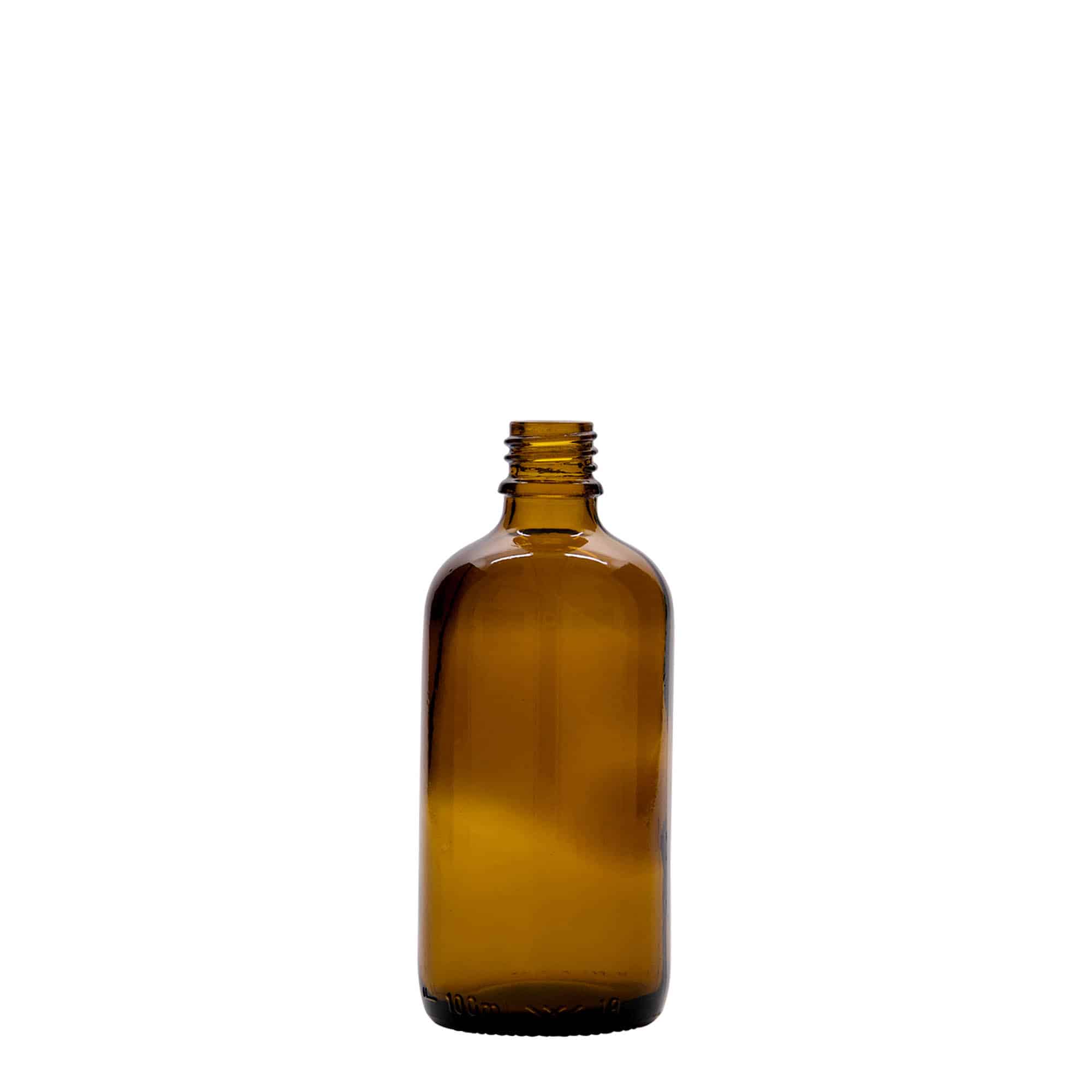 Μπουκάλι φαρμάκου 100 ml, γυάλινο, καφέ, στόμιο: DIN 18 Μπουκάλι φαρμάκου 100 ml, γυάλινο, καφέ, στόμιο: DIN 18