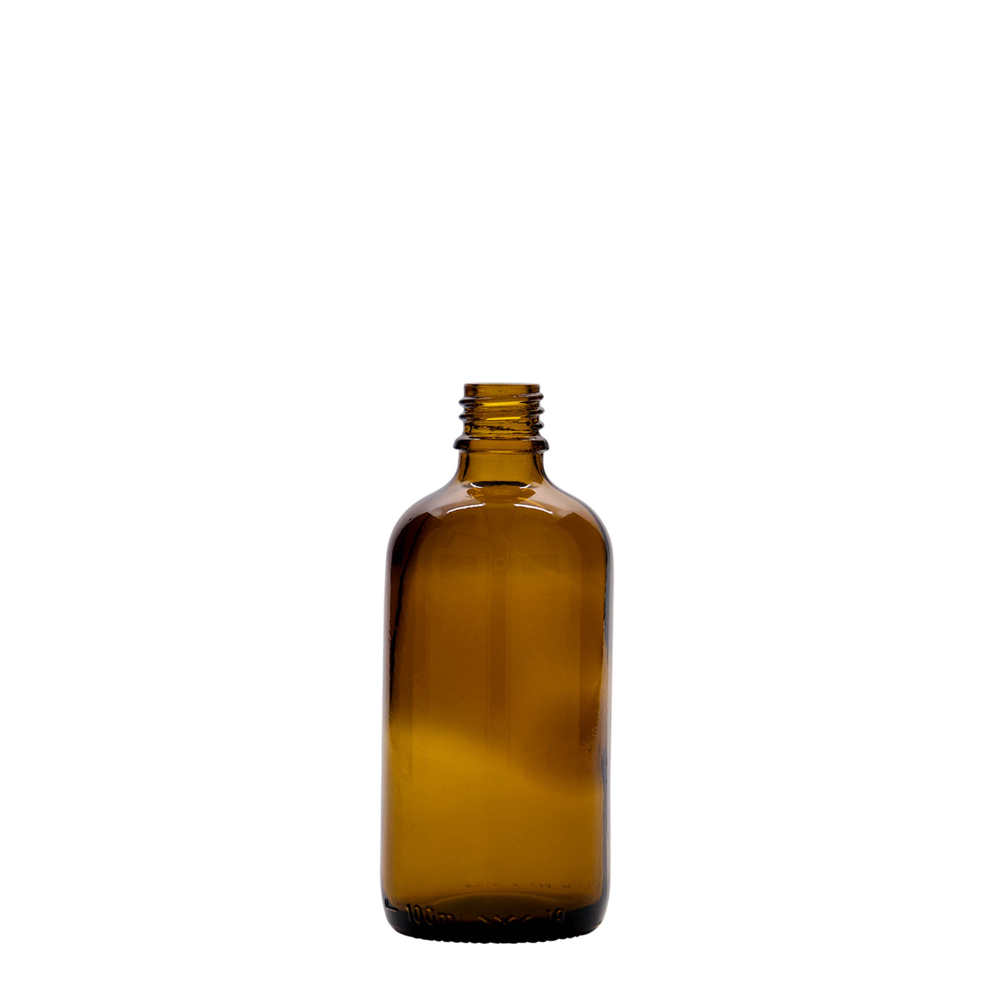 Μπουκάλι φαρμάκου 100 ml, γυάλινο, καφέ, στόμιο: DIN 18