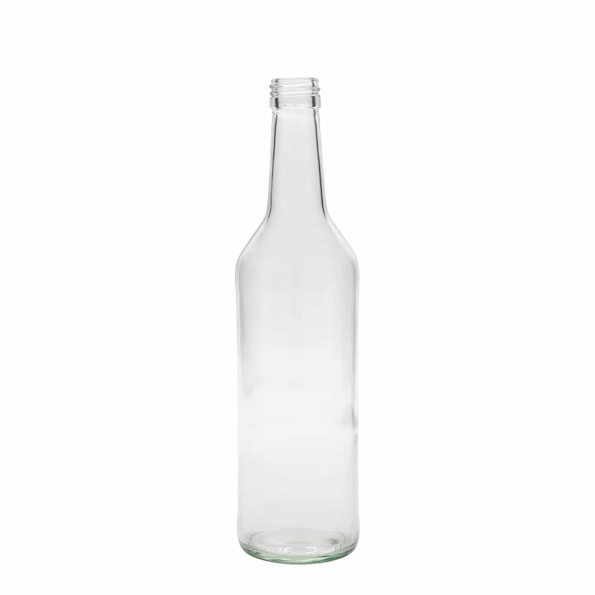 Γυάλινο μπουκάλι με ίσιο λαιμό 500 ml, στόμιο: PP 28 Γυάλινο μπουκάλι με ίσιο λαιμό 500 ml, στόμιο: PP 28