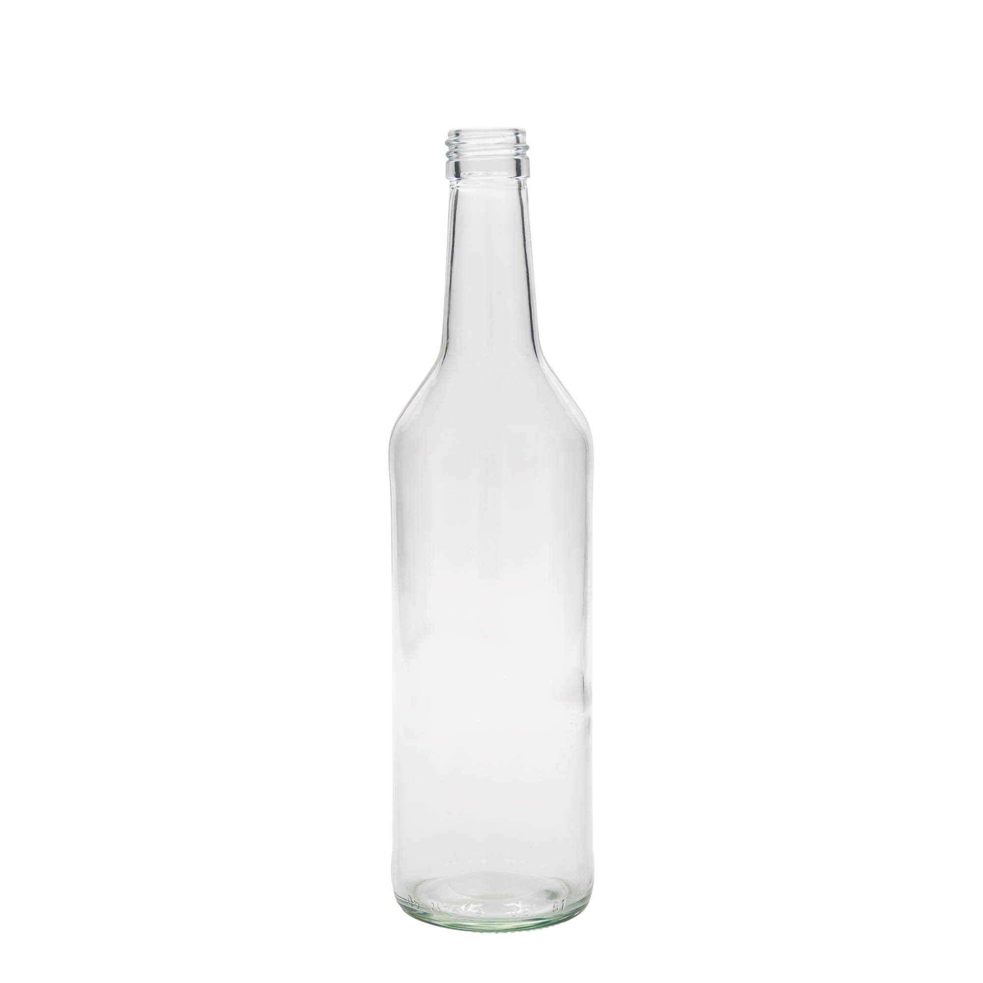 Γυάλινο μπουκάλι με ίσιο λαιμό 500 ml, στόμιο: PP 28 Γυάλινο μπουκάλι με ίσιο λαιμό 500 ml, στόμιο: PP 28