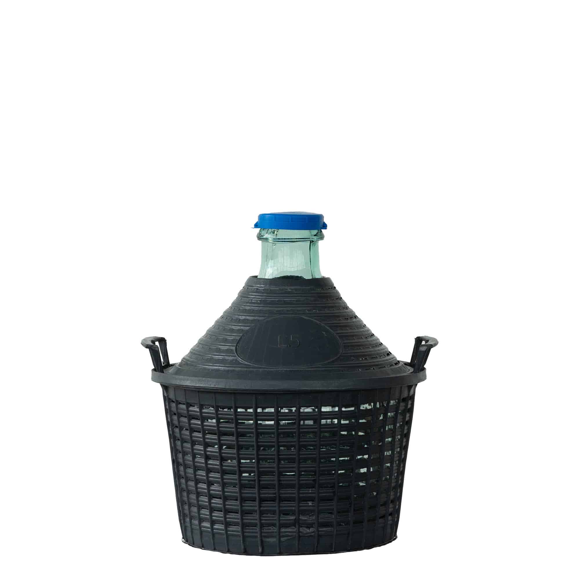 Νταμιτζάνα 5 l με στενό λαιμό, γυάλινη, στόμιο: χωνευτό πώμα