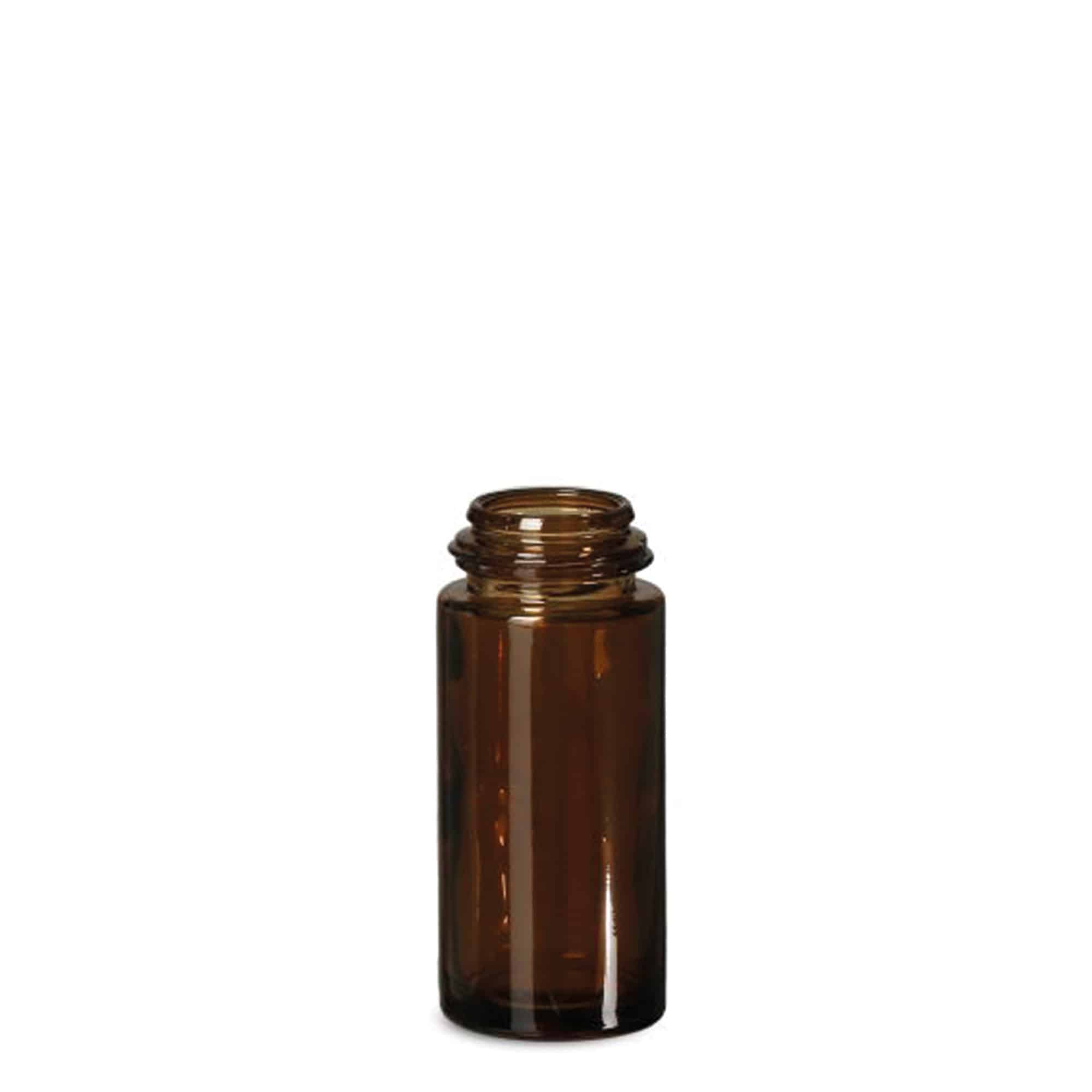 50 ml φιαλίδιο Roll-On, γυάλινο, καφέ, στόμιο: βιδωτό καπάκι