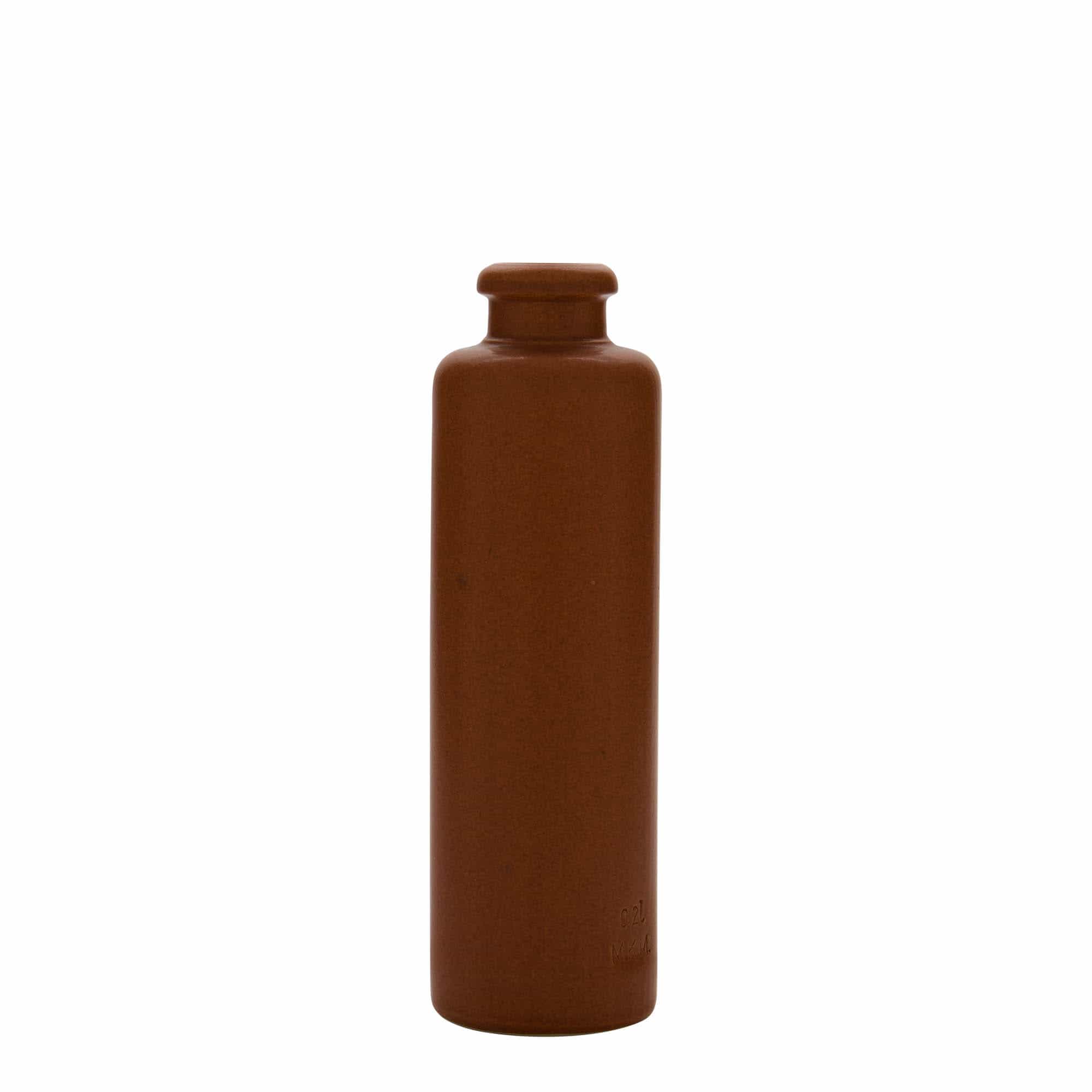 Κεραμικό μπουκάλι 200 ml, κεραμικό, κόκκινο-καφέ, στόμιο: φελλός Κεραμικό μπουκάλι 200 ml, κεραμικό, κόκκινο-καφέ, στόμιο: φελλός
