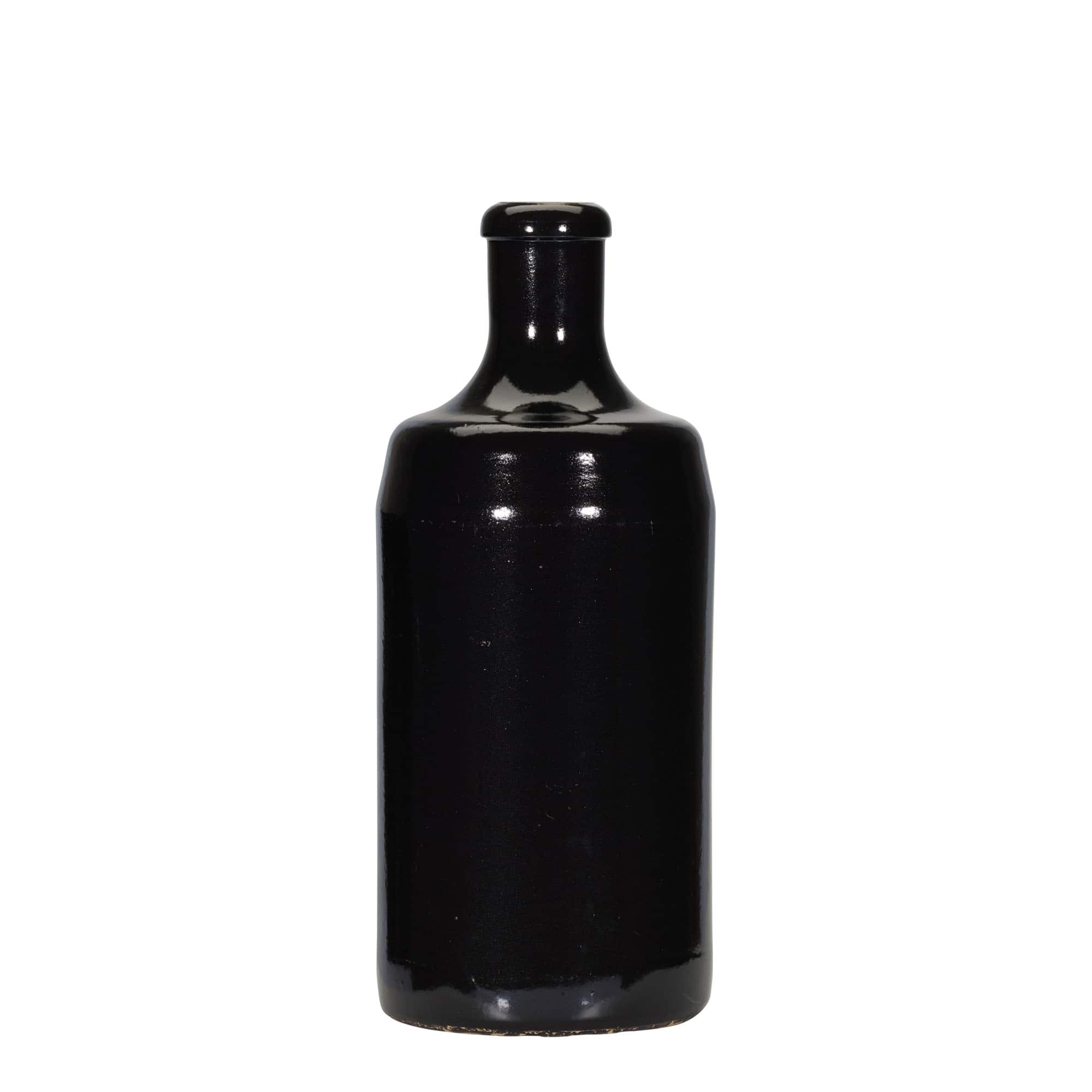 700 ml πήλινο δοχείο 'Calvados, πέτρινο σκεύος, μαύρο, στόμιο: φελλός