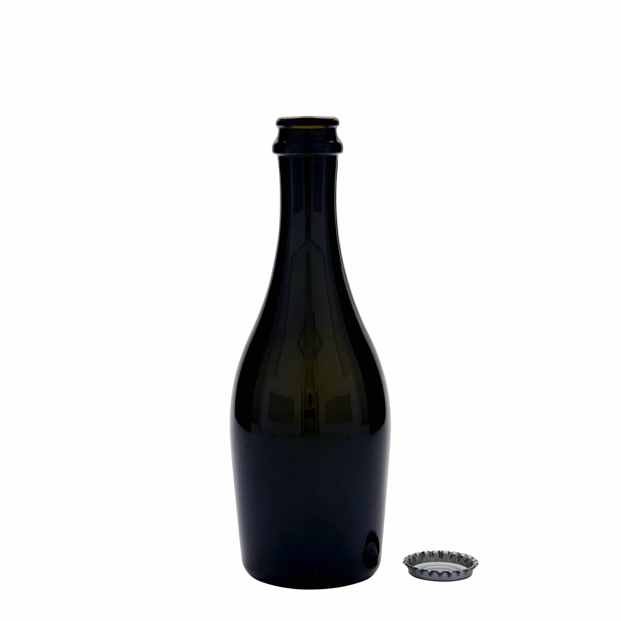 330 ml φιάλη σαμπάνιας 'Carmen', γυαλί, παλαιωμένο πράσινο, στόμιο: καπάκι κορώνας