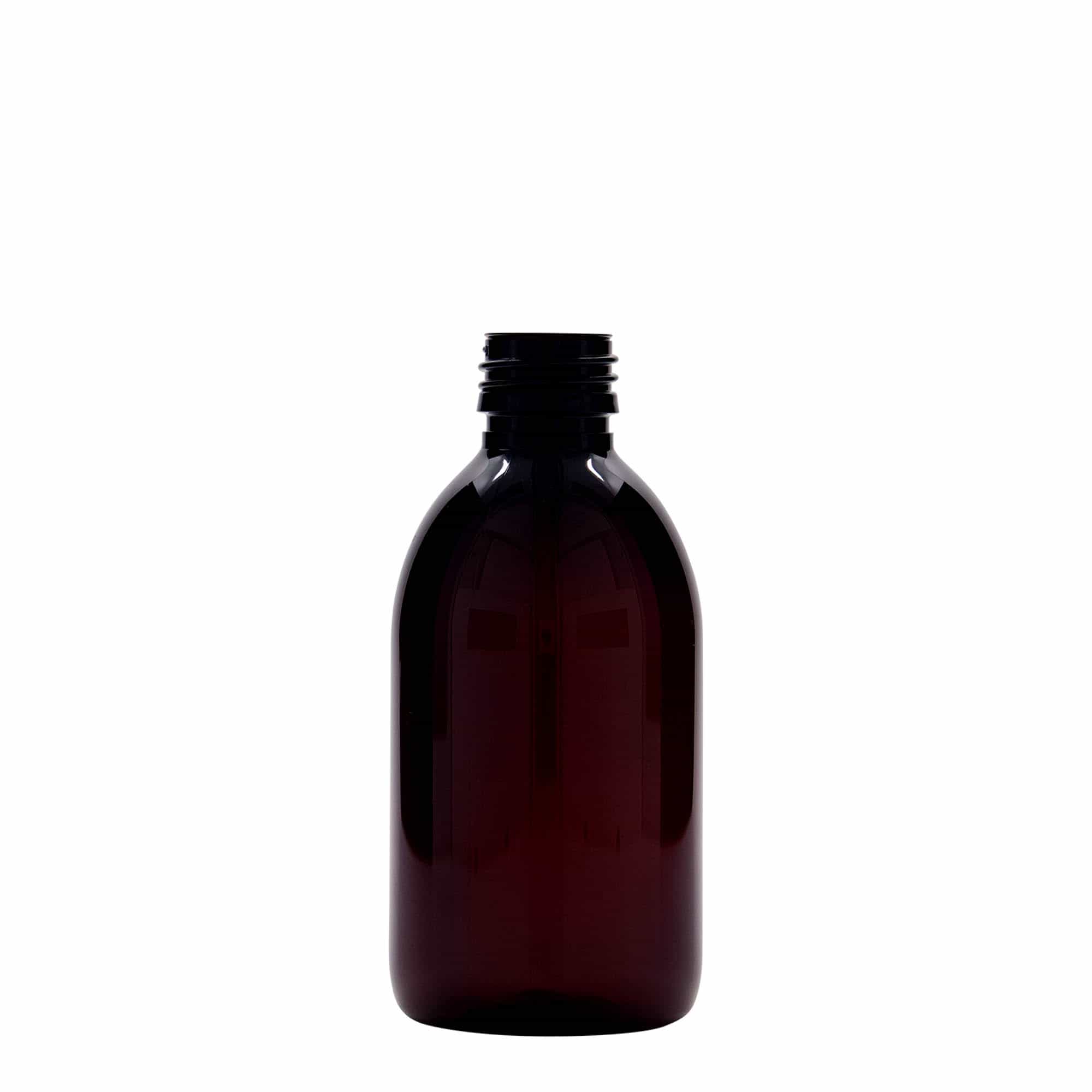 Μπουκάλι φαρμάκου PET 250 ml, καφέ, πλαστικό, στόμιο: PP 28