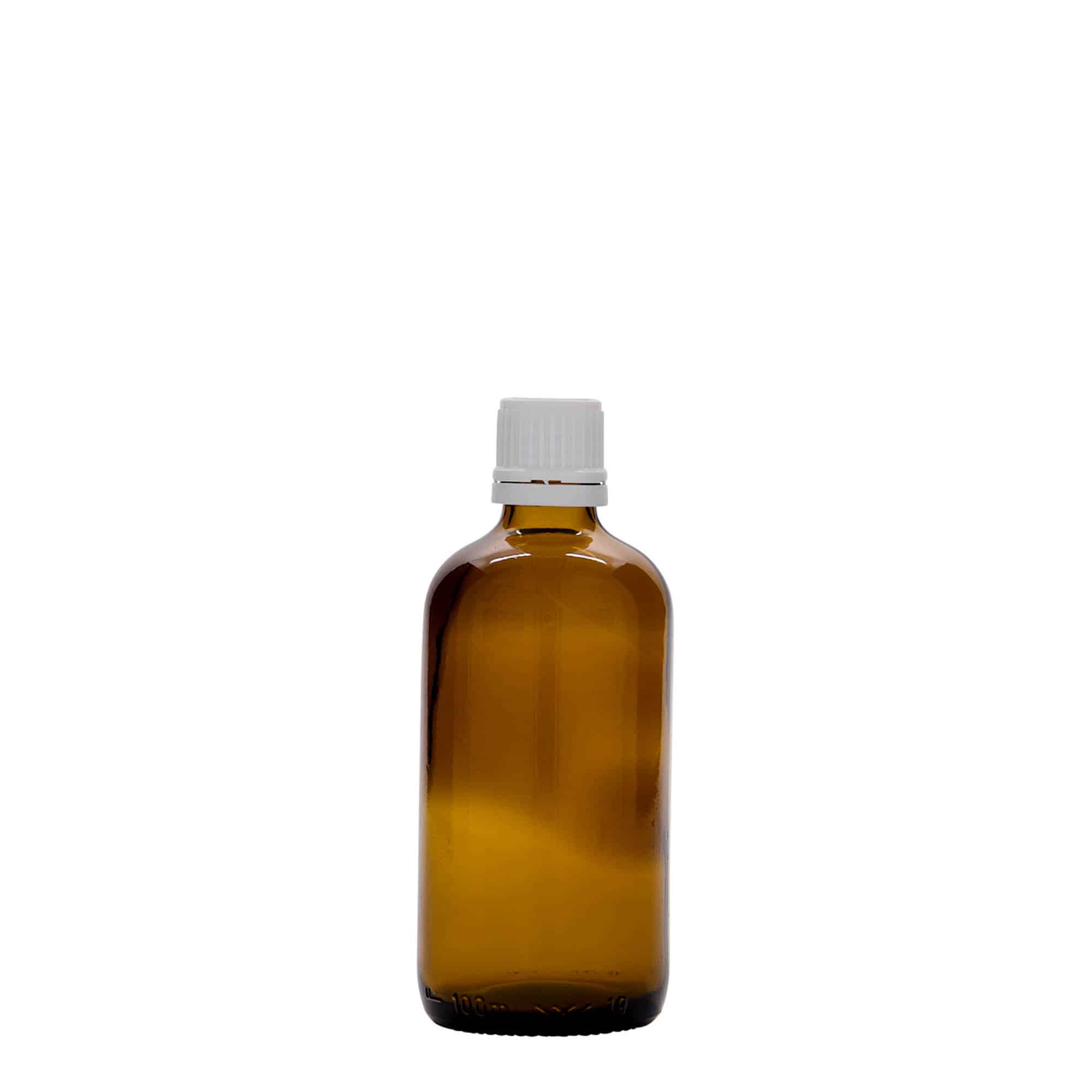 Μπουκάλι φαρμάκου 100 ml, γυάλινο, καφέ, στόμιο: DIN 18