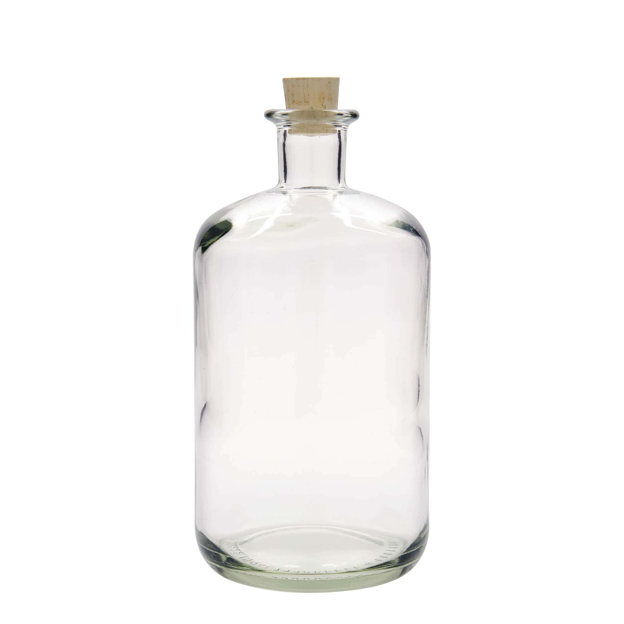 Γυάλινο μπουκάλι φαρμακείου 1.500 ml, στόμιο: φελλός