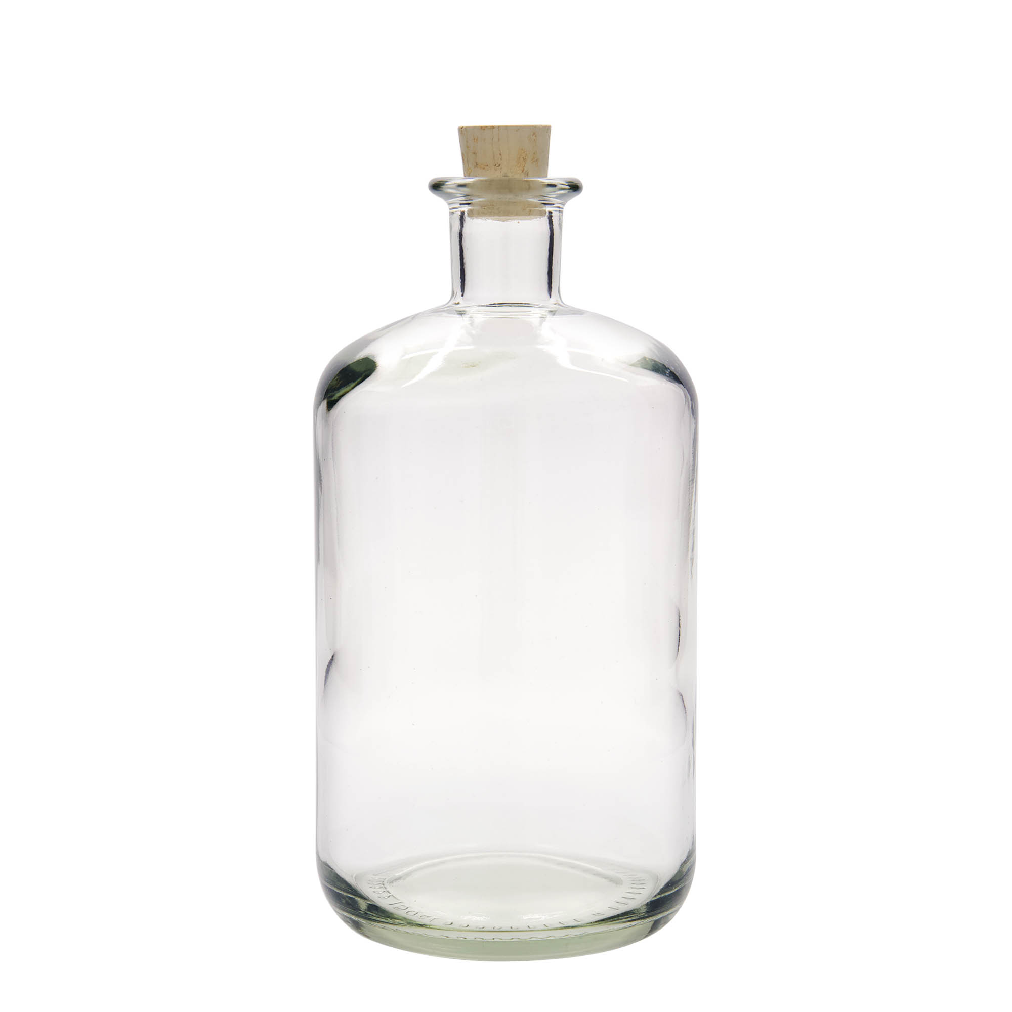 Γυάλινο μπουκάλι φαρμακείου 1.500 ml, στόμιο: φελλός