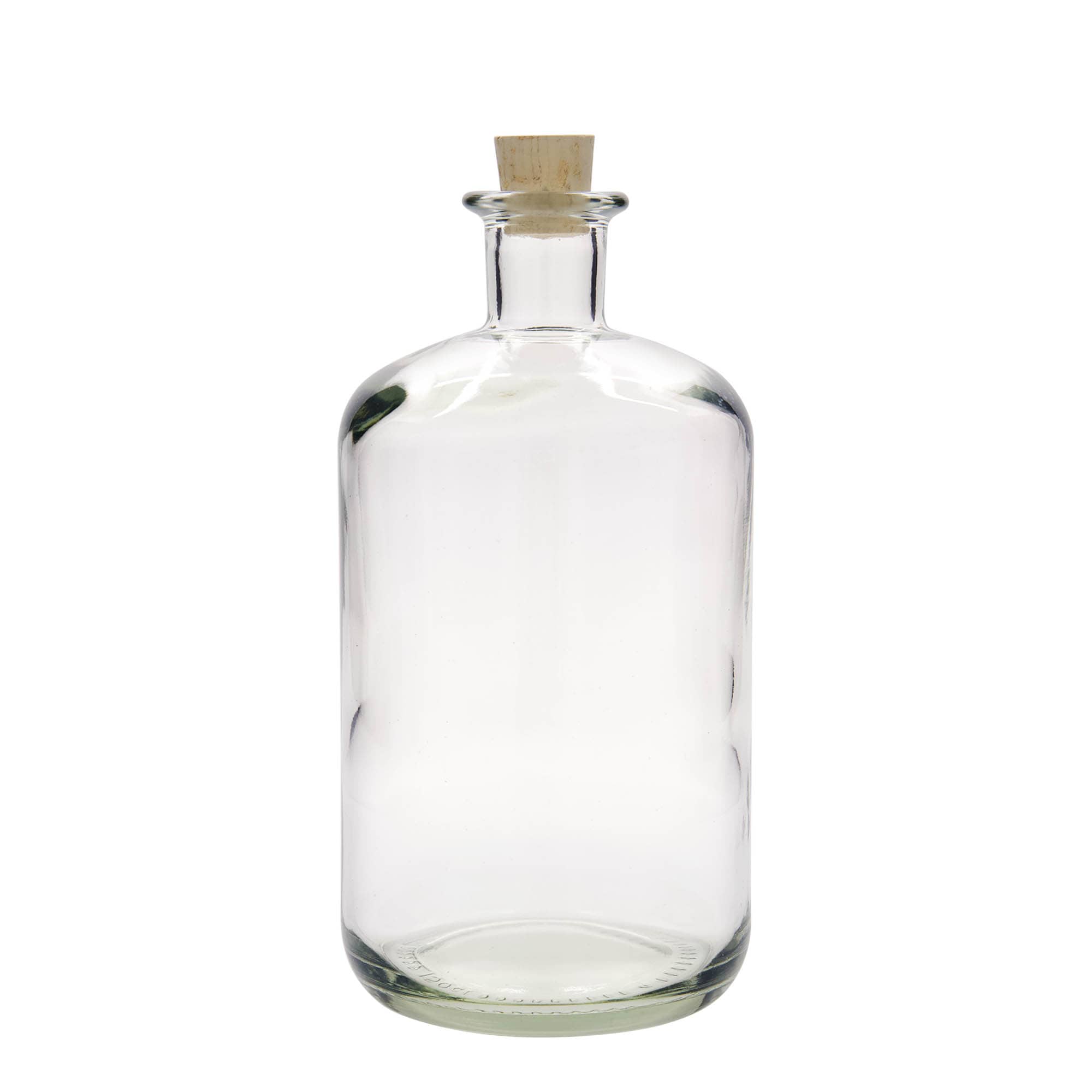 Γυάλινο μπουκάλι φαρμακείου 1.500 ml, στόμιο: φελλός