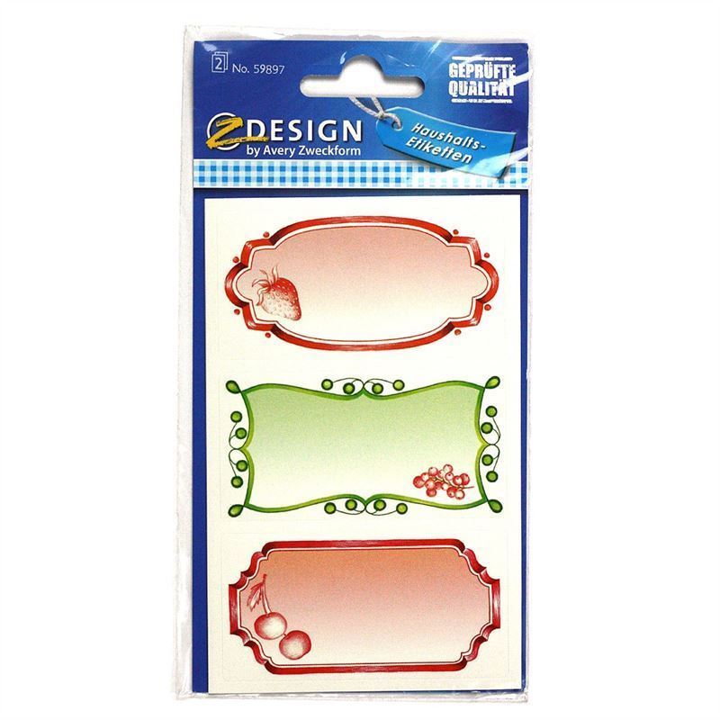 Ετικέτες Zweckform 'Φρούτα', ορθογώνιες, χάρτινες, πολύχρωμες Ετικέτες Zweckform 'Φρούτα', ορθογώνιες, χάρτινες, πολύχρωμες