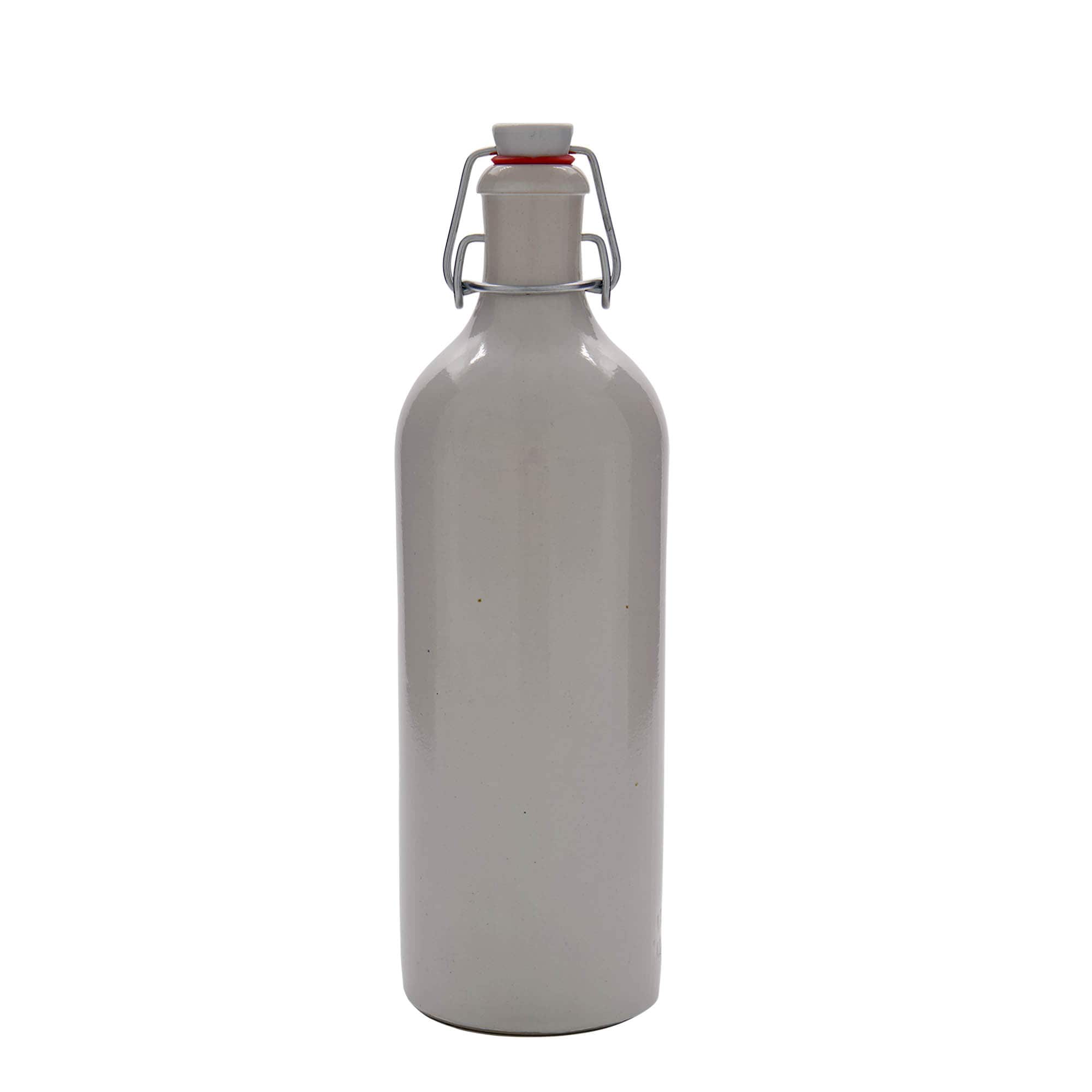 Κεραμικό μπουκάλι 750 ml, κεραμικό, λευκό, στόμιο: μηχανικό πώμα