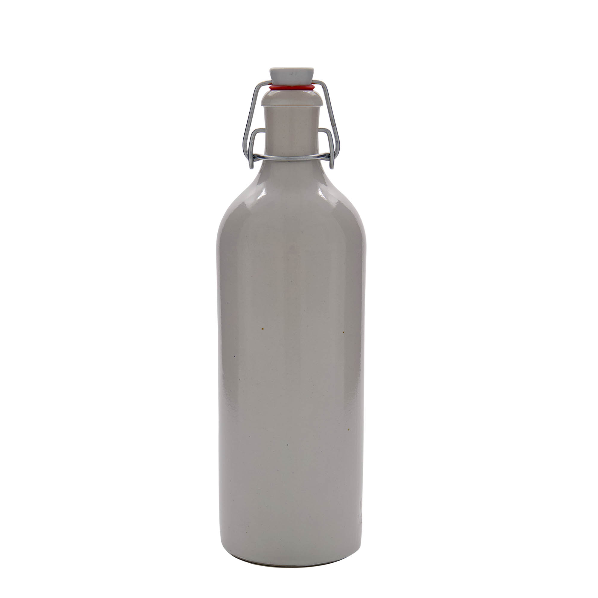 Κεραμικό μπουκάλι 750 ml, κεραμικό, λευκό, στόμιο: μηχανικό πώμα