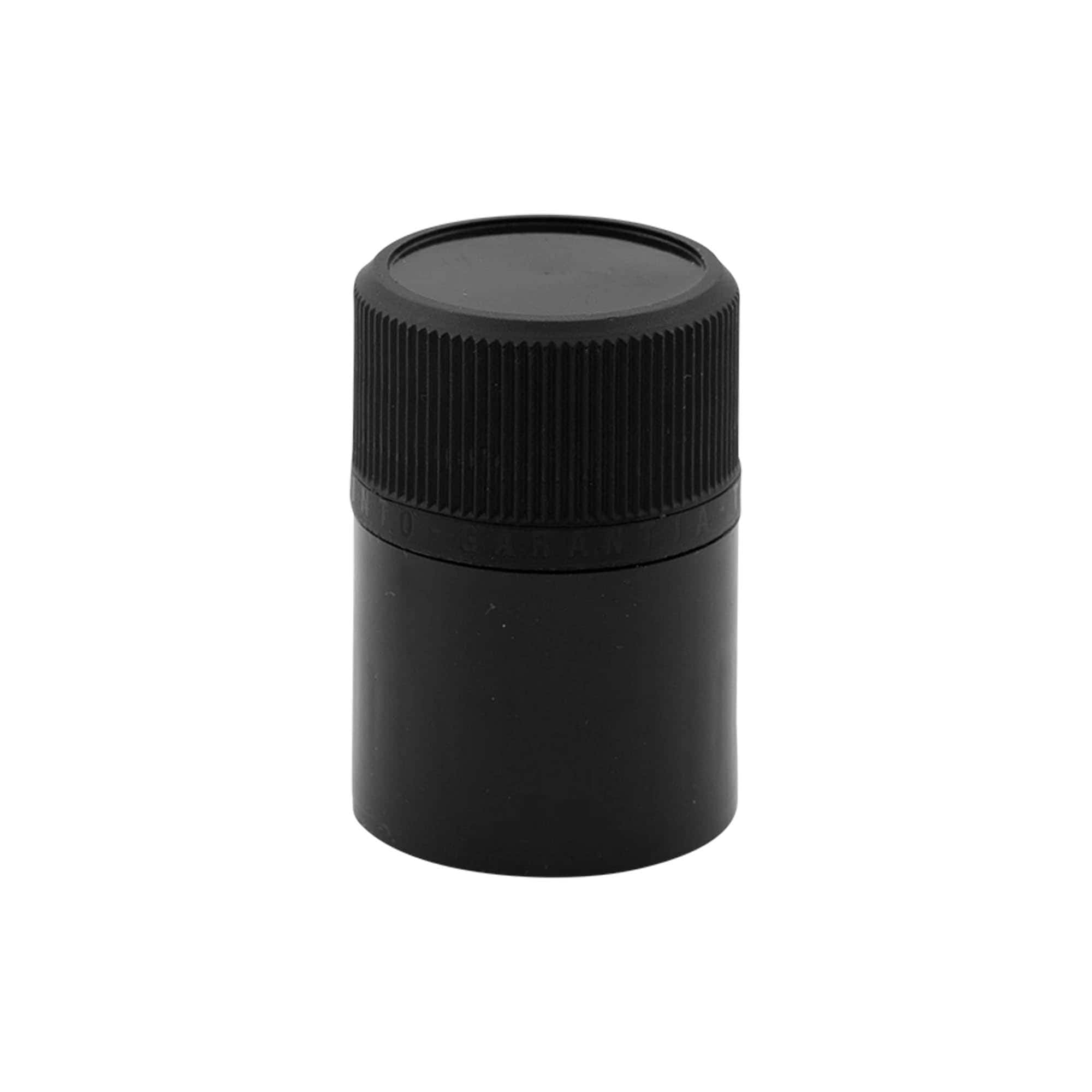 DOP-κλείστρο πρωτοτυπίας με ρύγχος, πλαστικό PE, μαύρο