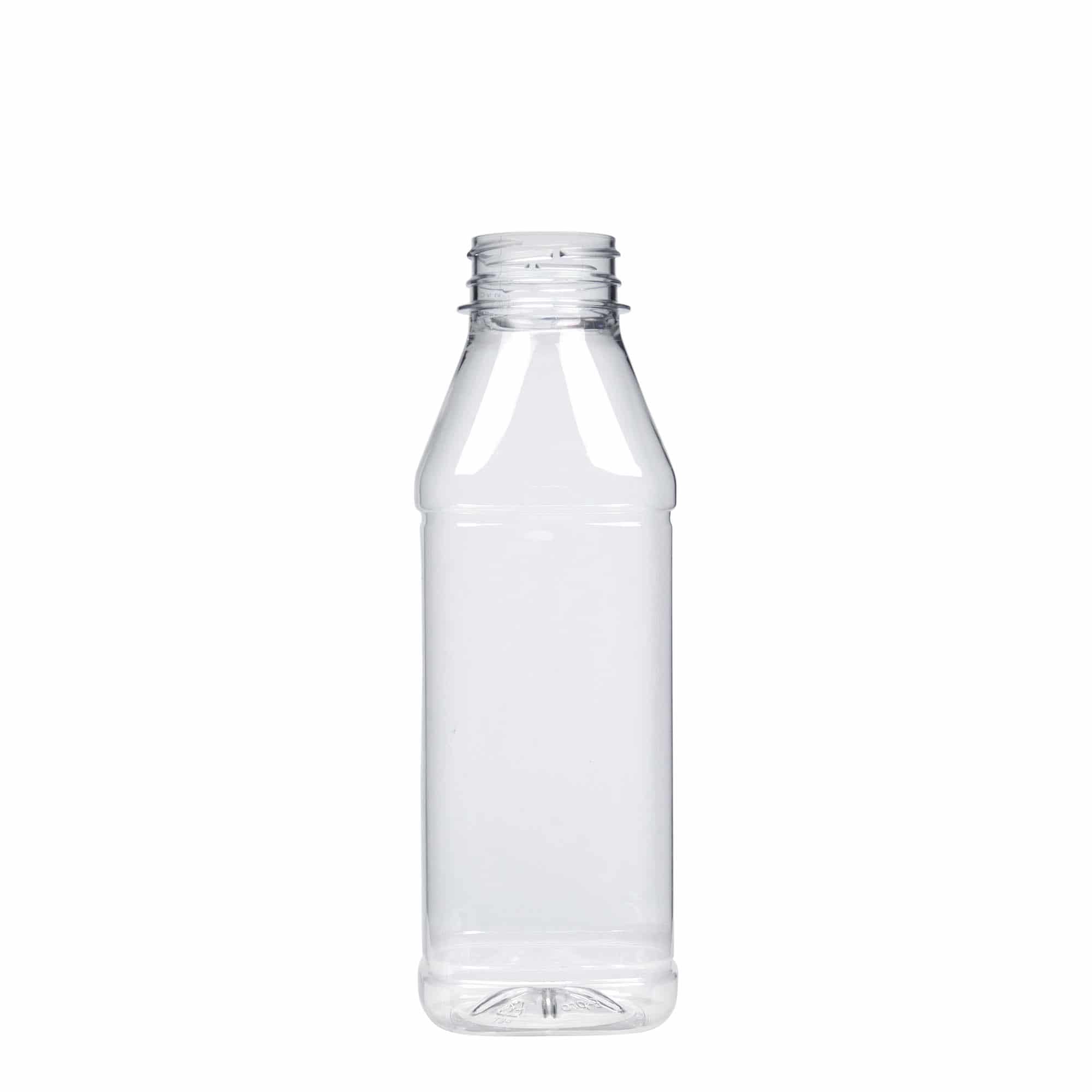 Μπουκάλι PET 'Milk and Juice Carré' 500 ml, τετράγωνο, πλαστικό, στόμιο: 38 mm Μπουκάλι PET 'Milk and Juice Carré' 500 ml, τετράγωνο, πλαστικό, στόμιο: 38 mm