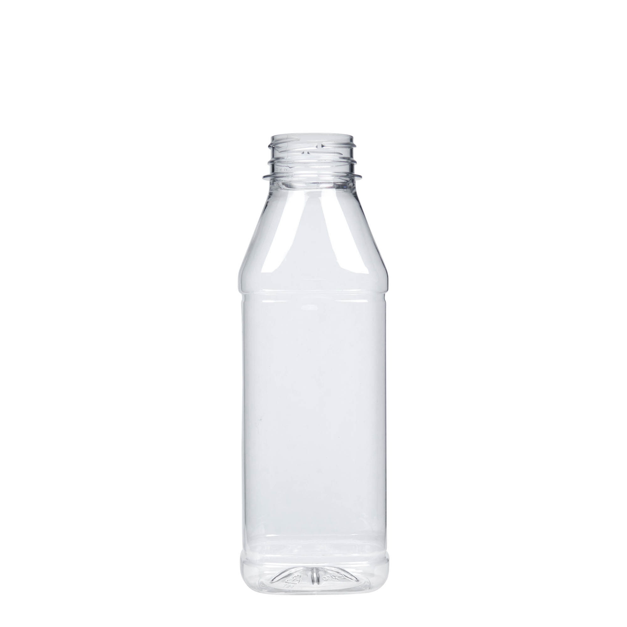 Μπουκάλι PET 'Milk and Juice Carré' 500 ml, τετράγωνο, πλαστικό, στόμιο: 38 mm Μπουκάλι PET 'Milk and Juice Carré' 500 ml, τετράγωνο, πλαστικό, στόμιο: 38 mm