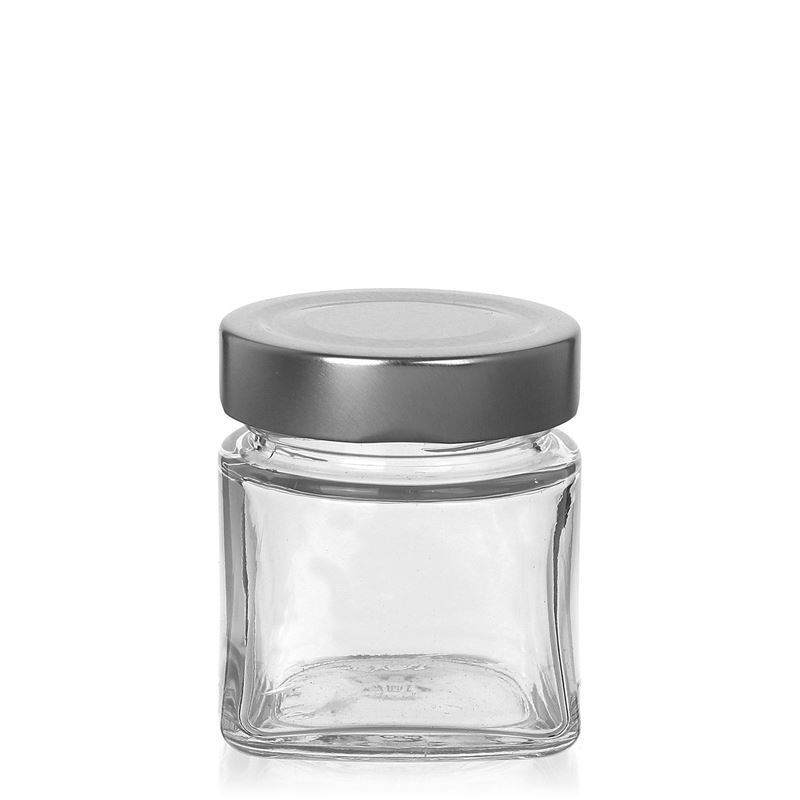 Τετράγωνο βάζο 'Luxor' 106 ml, στόμιο: deep twist-off (DTO 58) Τετράγωνο βάζο 'Luxor' 106 ml, στόμιο: deep twist-off (DTO 58)