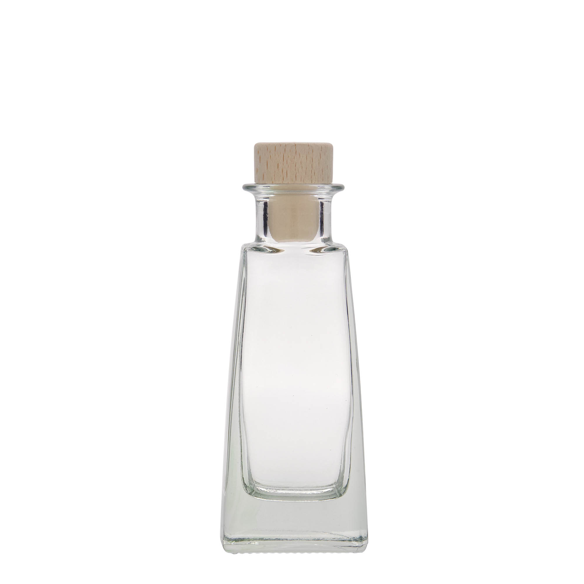 Γυάλινο μπουκάλι 'Timmy' 100 ml, ορθογώνιο, στόμιο: φελλός