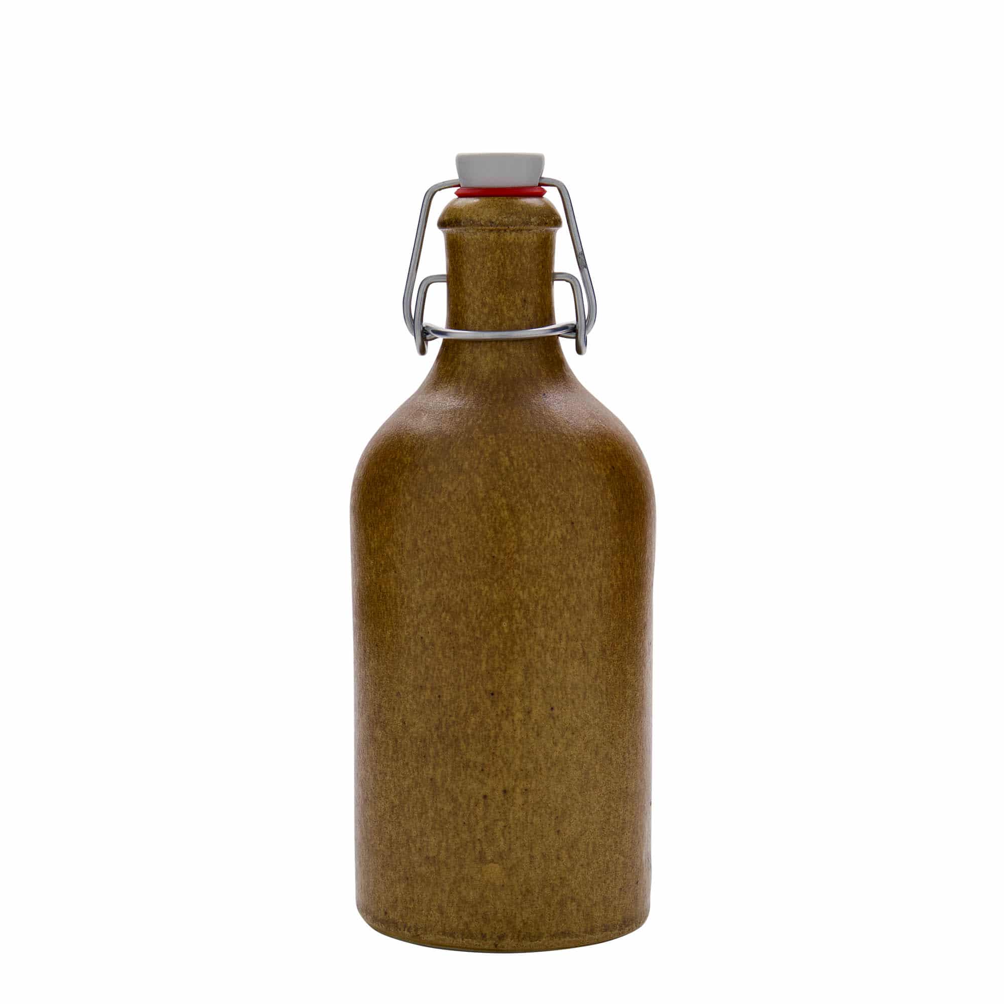 Κεραμικό μπουκάλι 500 ml, κεραμικό, καφέ κρυσταλλιζέ, στόμιο: μηχανικό πώμα