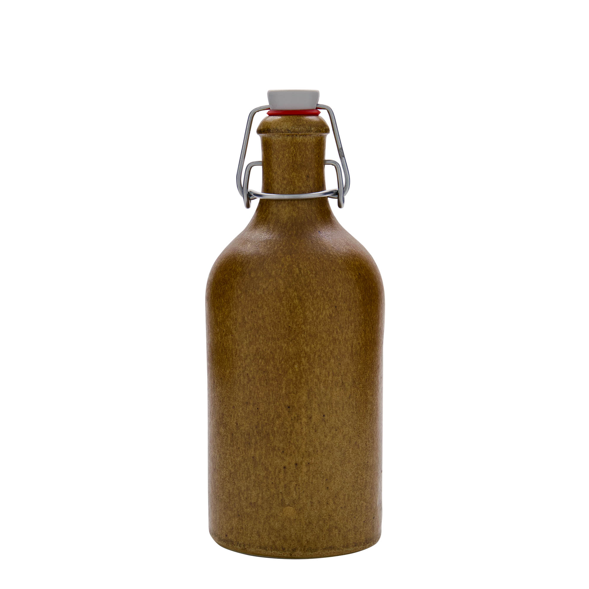 Κεραμικό μπουκάλι 500 ml, κεραμικό, καφέ κρυσταλλιζέ, στόμιο: μηχανικό πώμα