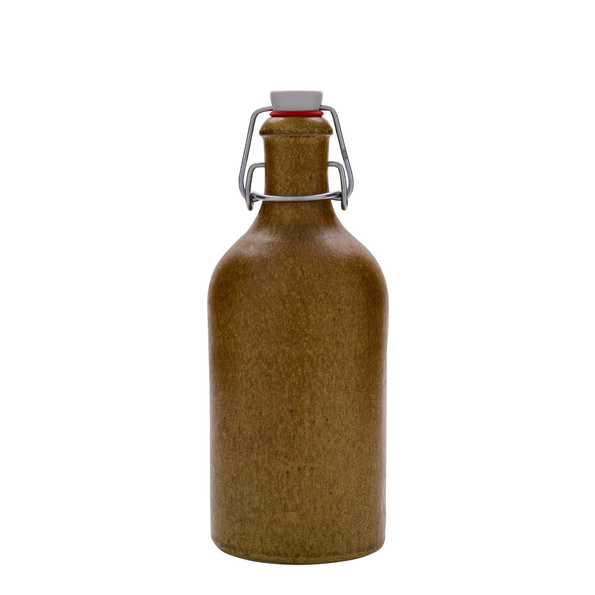 500 ml πιθάρι από πηλό, κεραμικό, καφέ-κρυσταλλικό, στόμιο: κλείσιμο με σφικτήρα