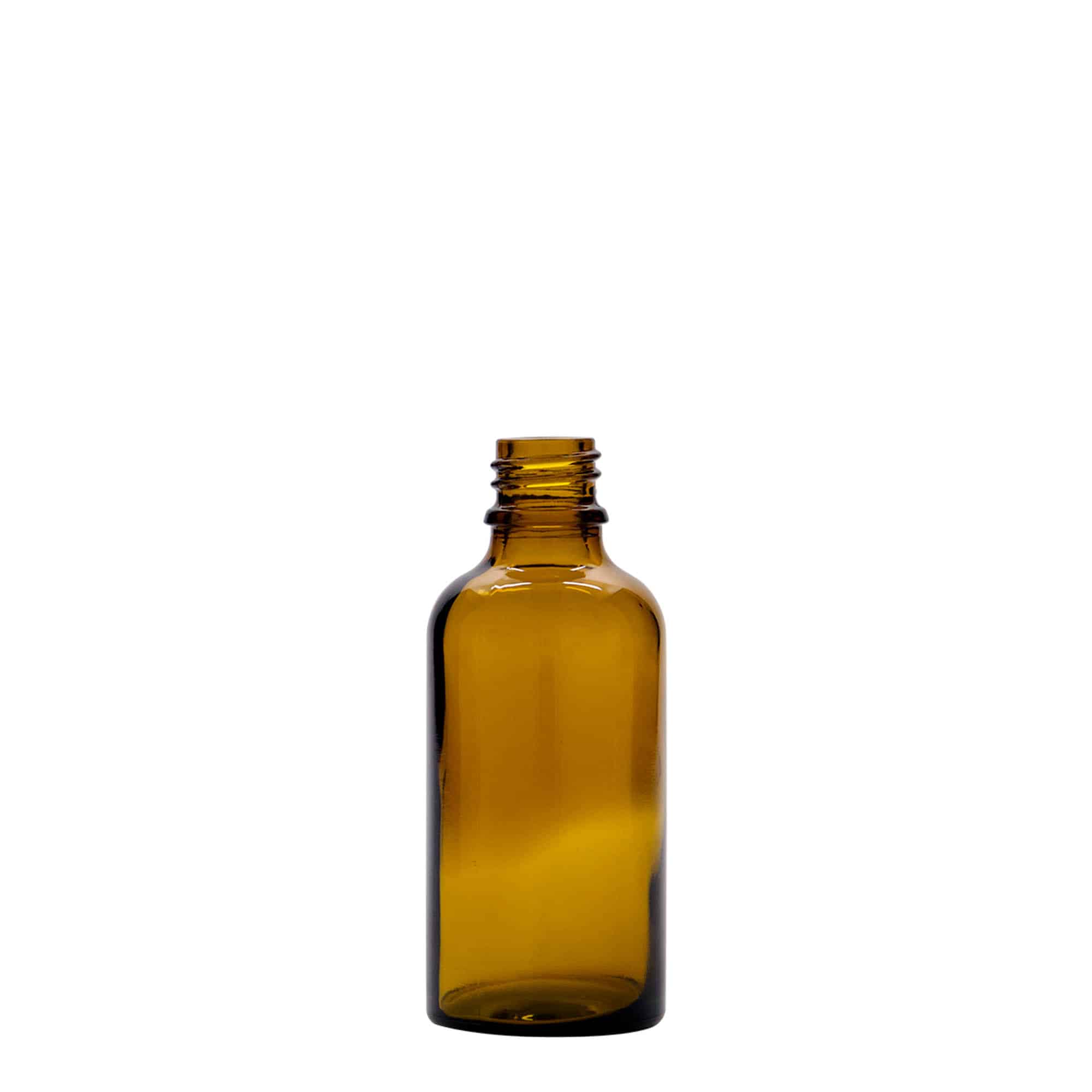 Μπουκάλι φαρμάκου με σταγονόμετρο 50 ml, γυάλινο, καφέ-κόκκινο, στόμιο: DIN 18