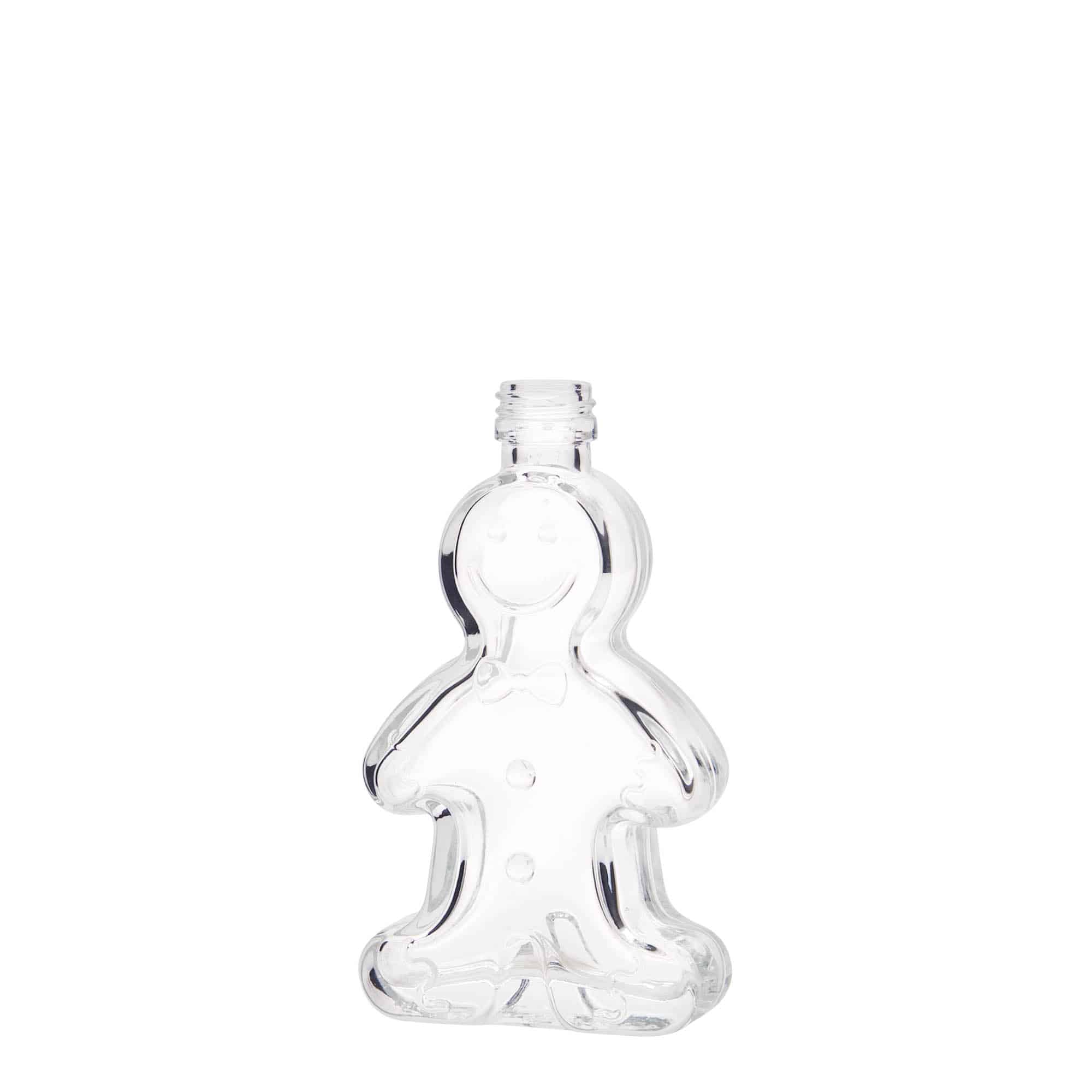 Γυάλινο μπουκάλι 'Ανθρωπάκι gingerbread' 50 ml, στόμιο: PP 18
