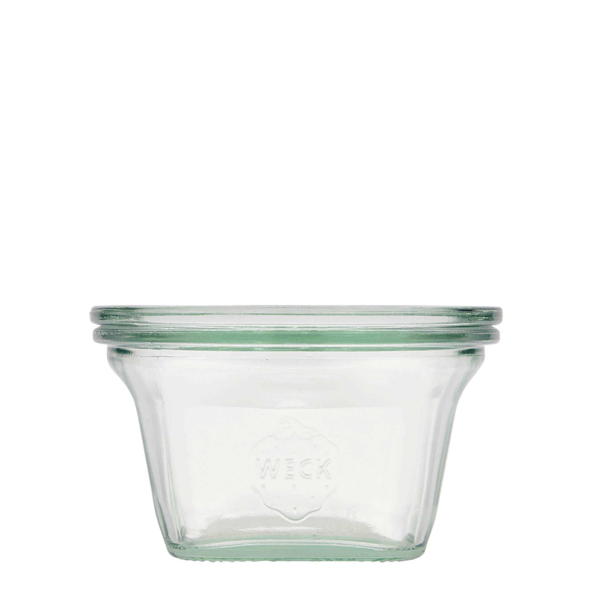 Τετράγωνο βάζο WECK 290 ml, τετράγωνο, στόμιο: στρογγυλεμένο χείλος Τετράγωνο βάζο WECK 290 ml, τετράγωνο, στόμιο: στρογγυλεμένο χείλος