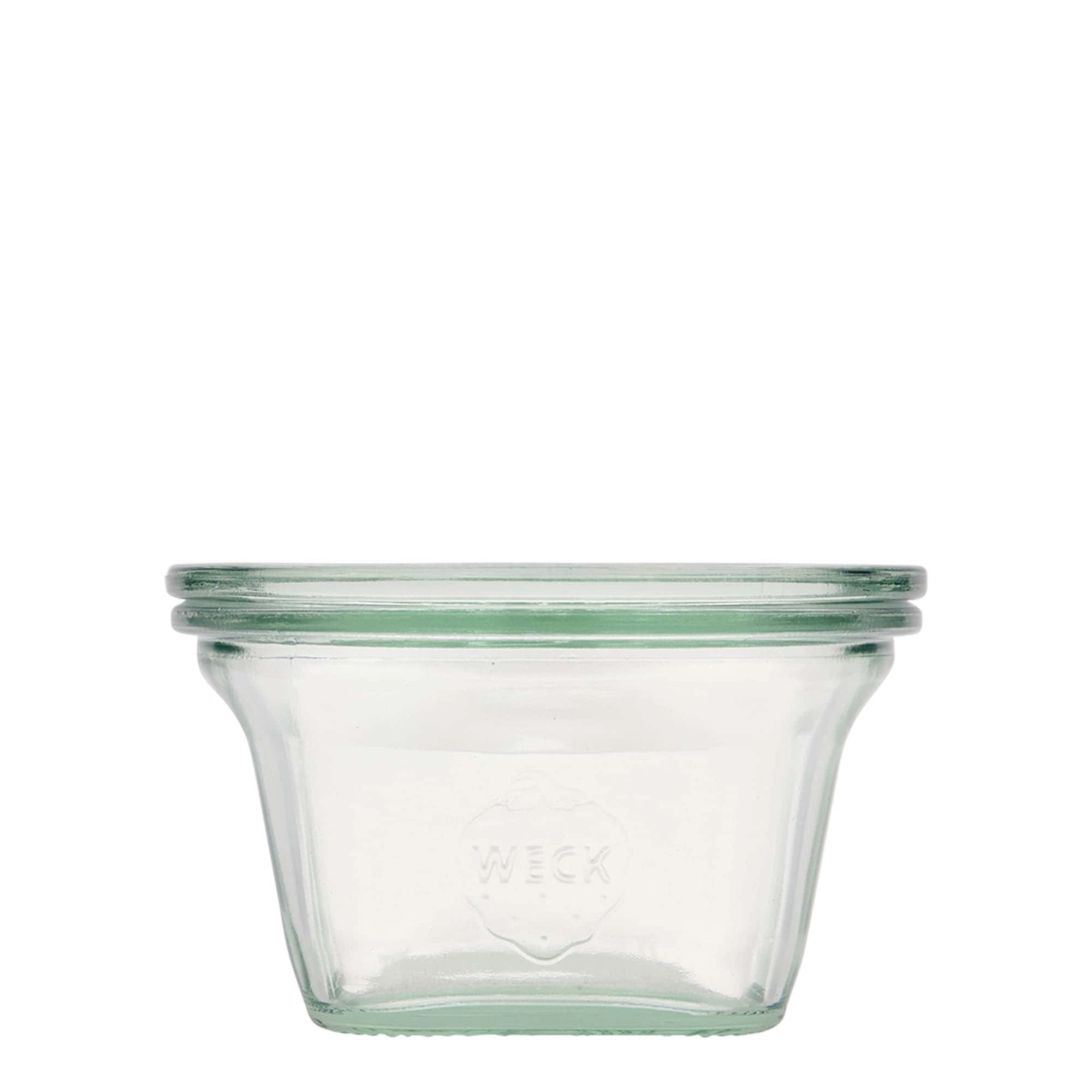 290 ml WECK-Quadroglas, τετράγωνο, στόμιο: στρογγυλή άκρη
