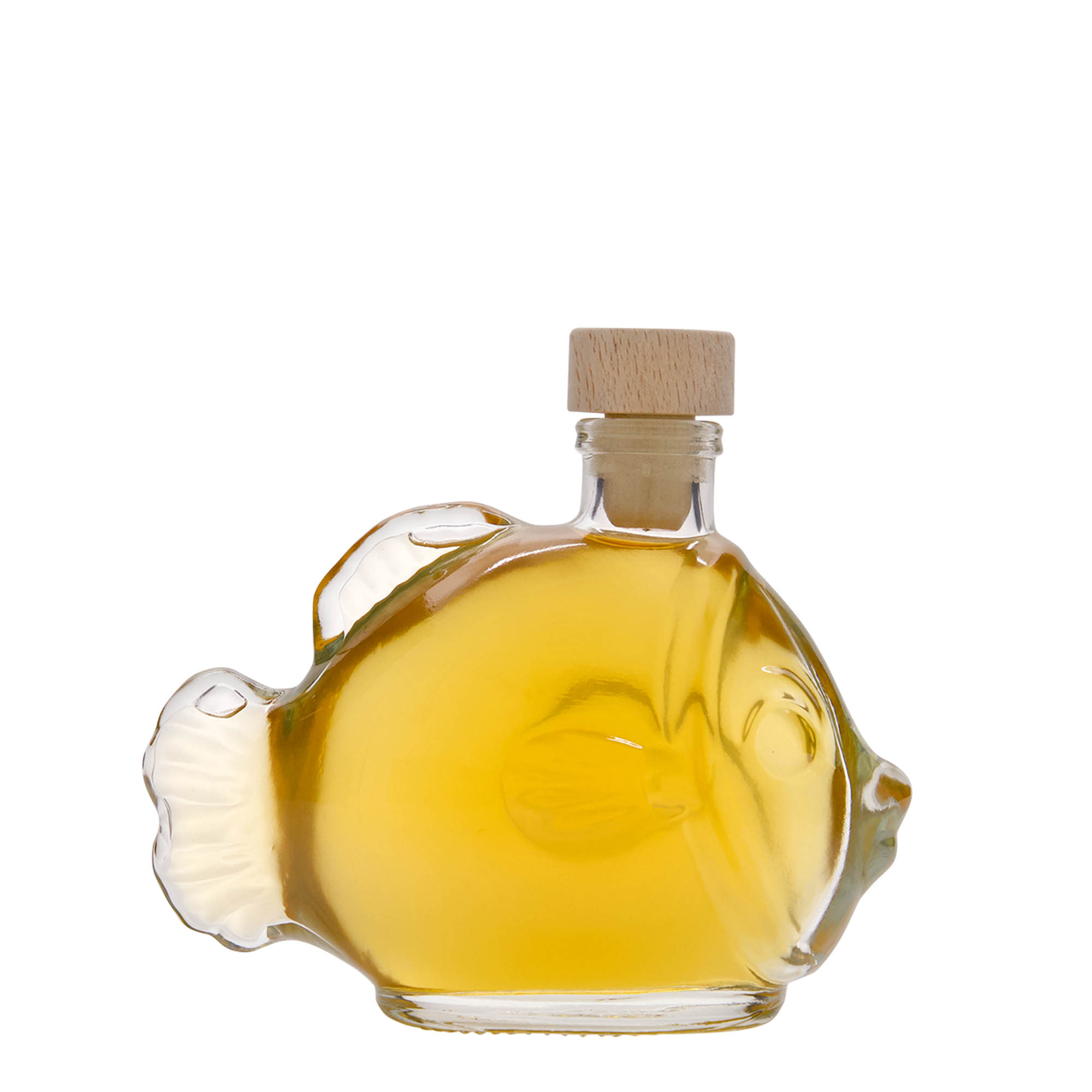 Γυάλινο μπουκάλι 'Ψάρι' 200 ml, στόμιο: φελλός Γυάλινο μπουκάλι 'Ψάρι' 200 ml, στόμιο: φελλός