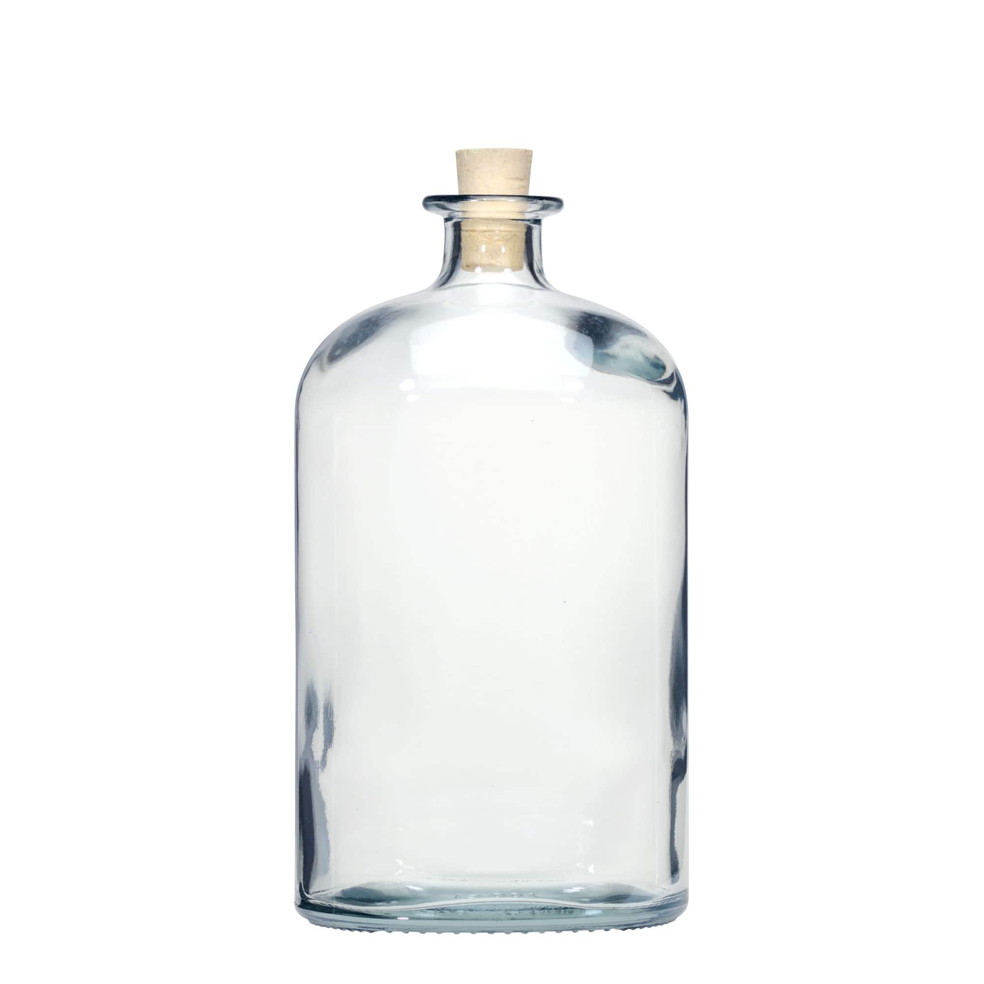 Γυάλινο μπουκάλι 'Dundee' 1.000 ml, οβάλ, στόμιο: φελλός
