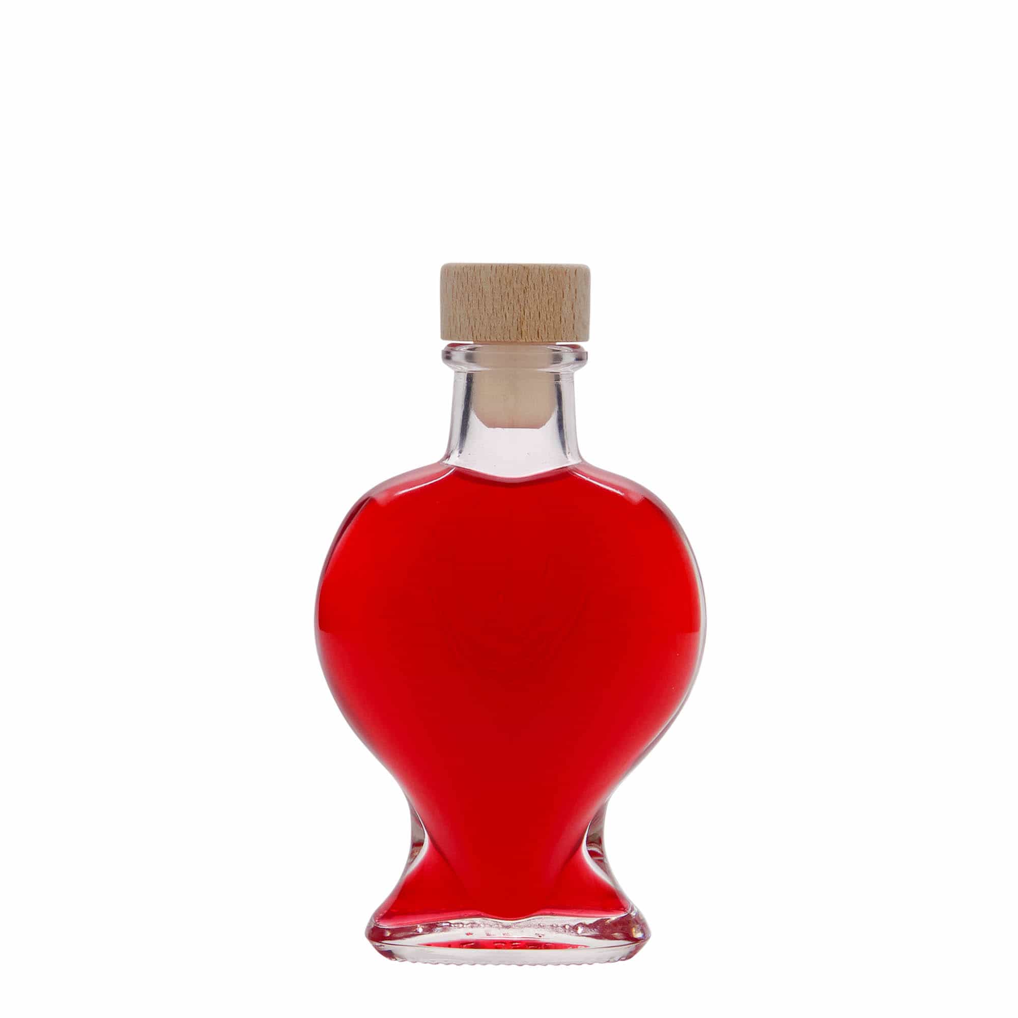 Γυάλινο μπουκάλι 'Καρδιά' 100 ml, στόμιο: φελλός
