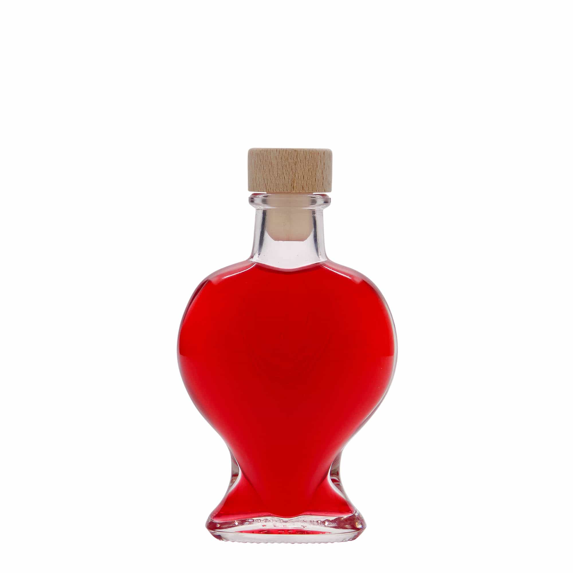 Γυάλινο μπουκάλι 'Καρδιά' 100 ml, στόμιο: φελλός