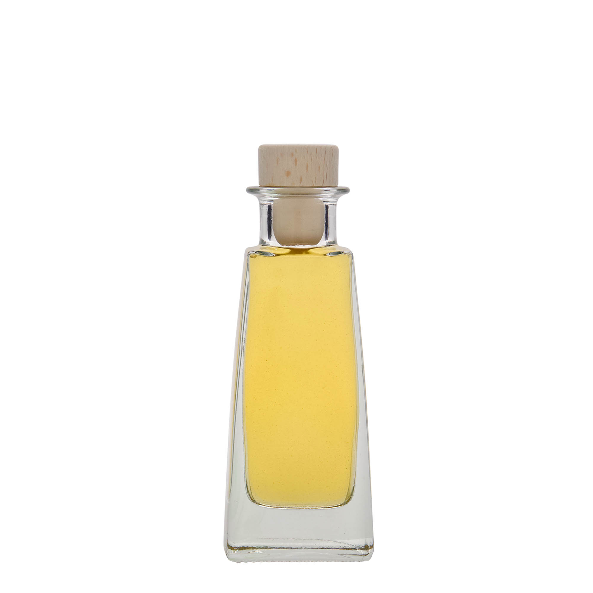 Γυάλινο μπουκάλι 'Timmy' 100 ml, ορθογώνιο, στόμιο: φελλός