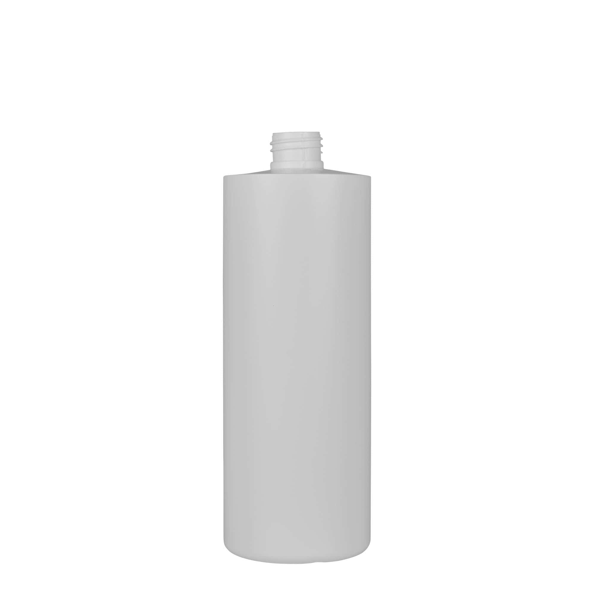 500 ml πλαστικό μπουκάλι 'Pipe', πράσινο HDPE, λευκό, στόμιο: 24/410