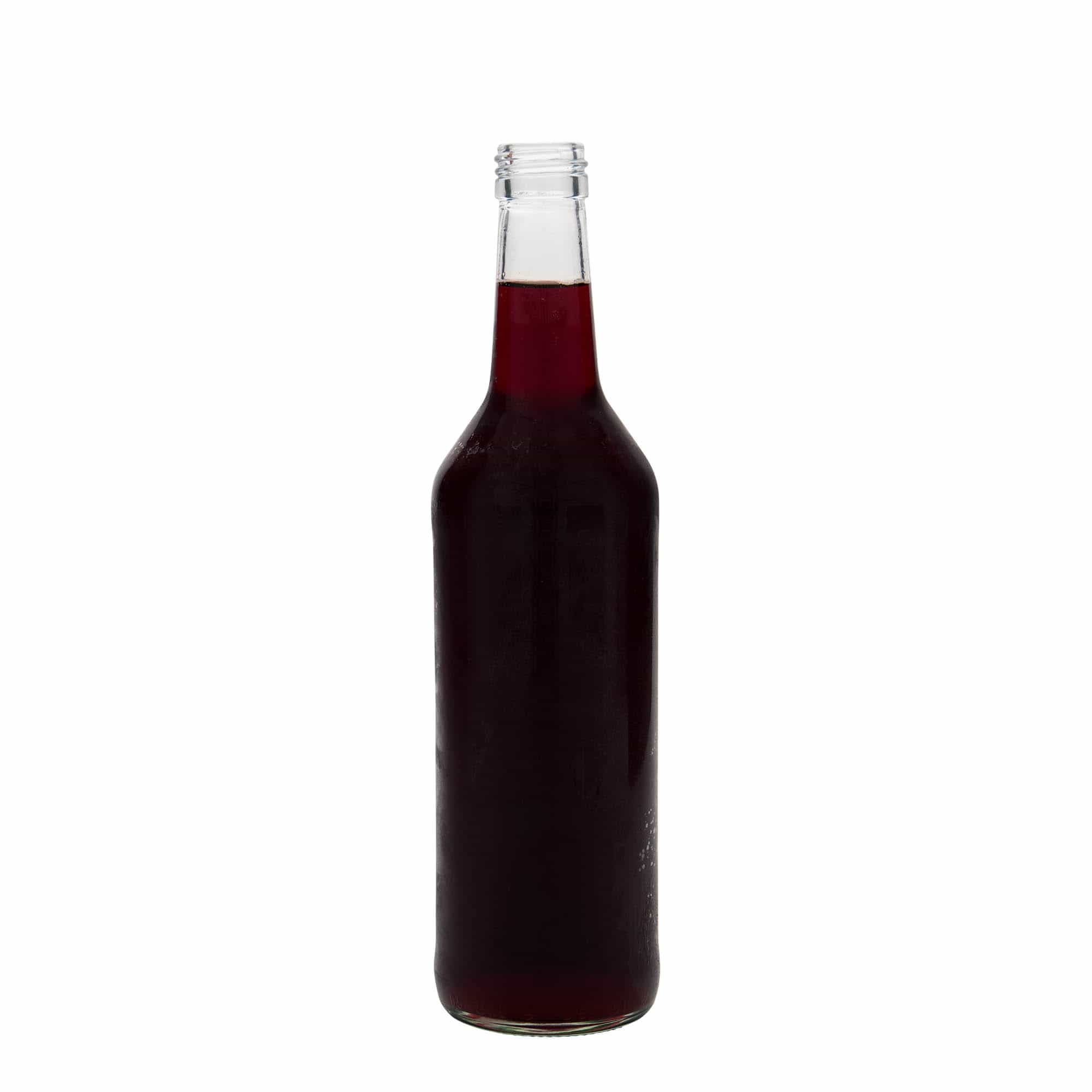 Γυάλινο μπουκάλι με ίσιο λαιμό 500 ml, στόμιο: PP 28