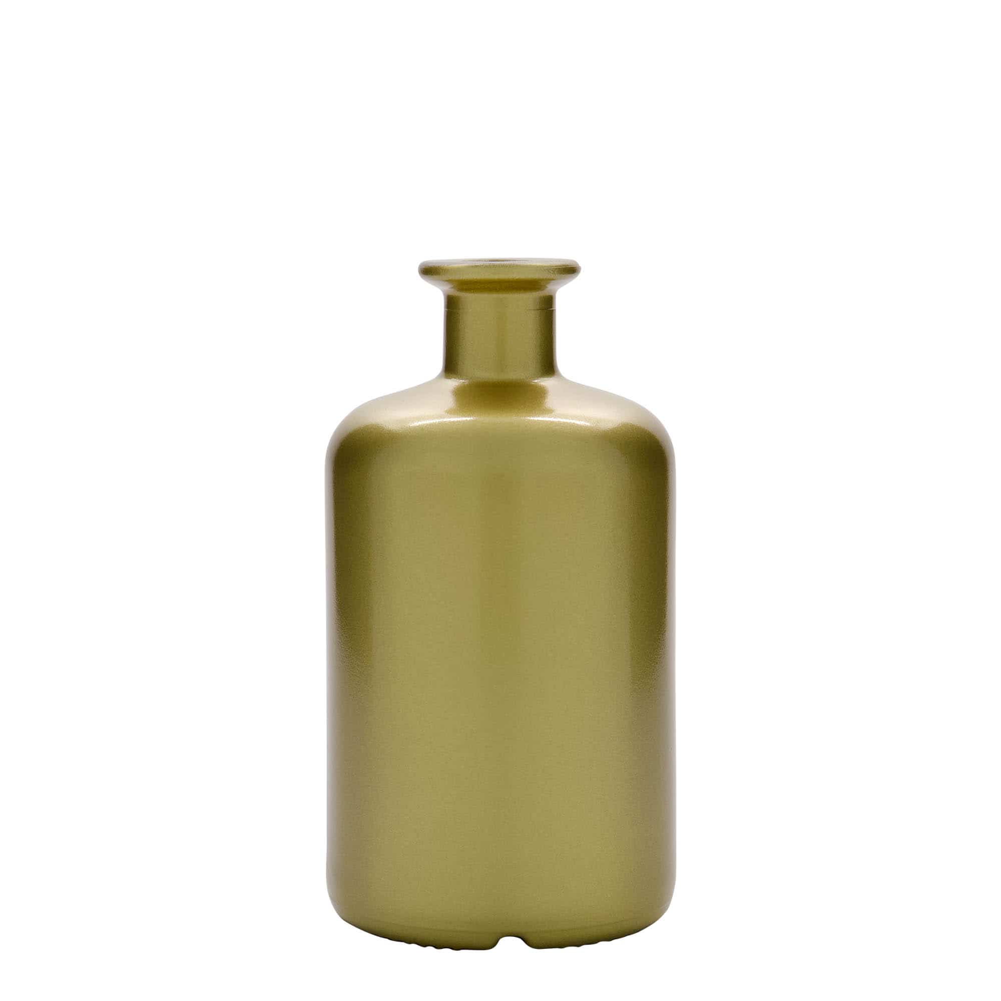 Γυάλινο μπουκάλι φαρμακείου 500 ml, χρυσό, στόμιο: φελλός
