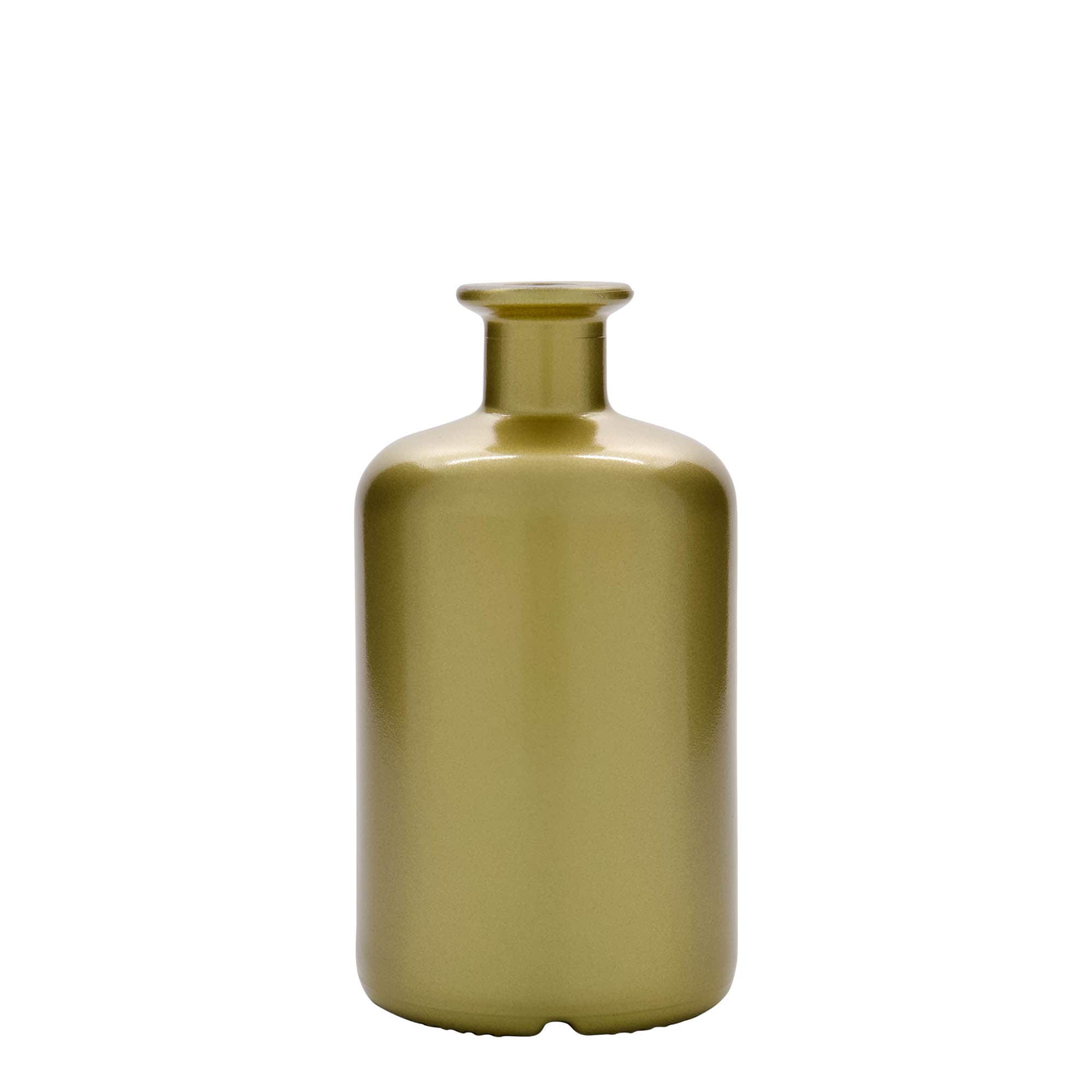 Γυάλινο μπουκάλι φαρμακείου 500 ml, χρυσό, στόμιο: φελλός