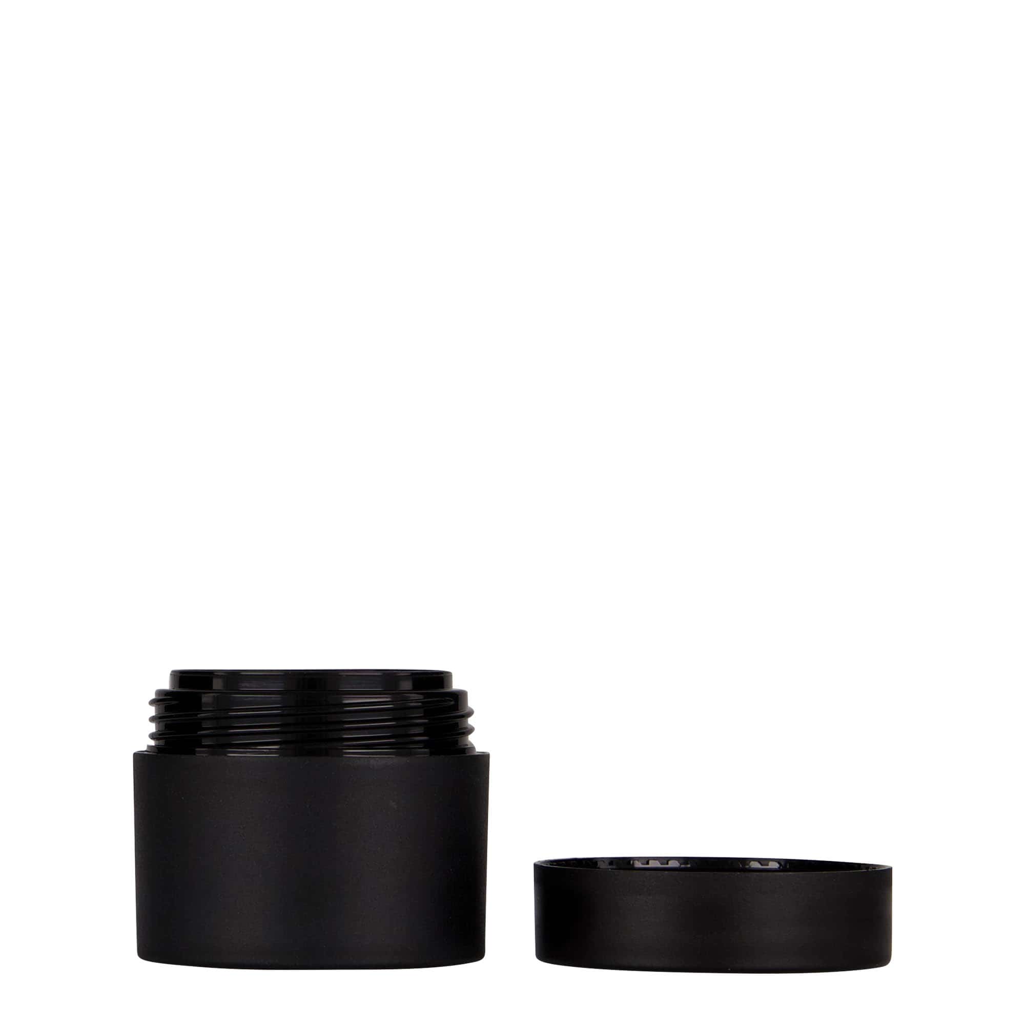30 ml πλαστικό δοχείο 'Antonella', PP, μαύρο, στόμιο: βιδωτό καπάκι