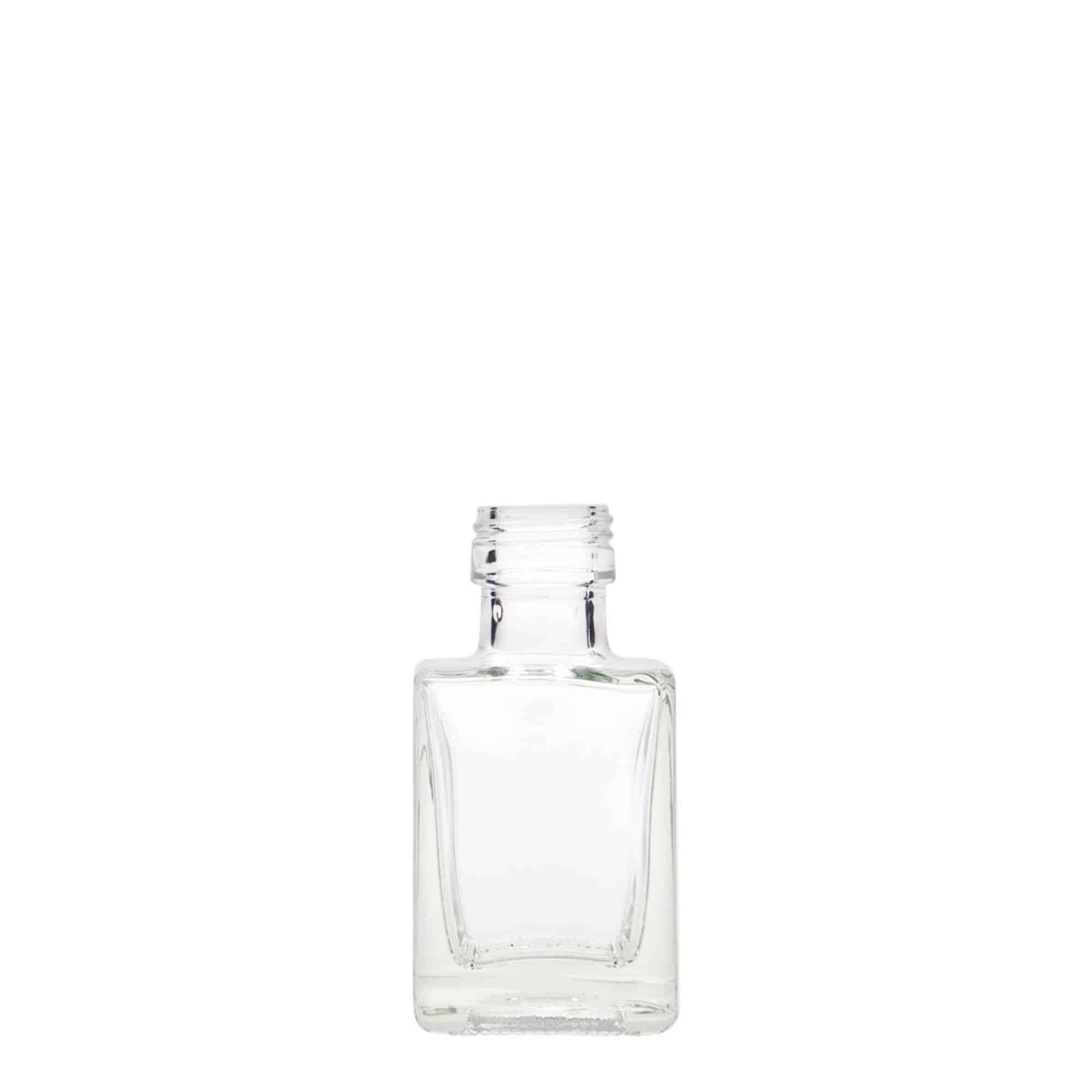 Γυάλινο μπουκάλι 'Cube' 50 ml, τετράγωνο, στόμιο: PP 24
