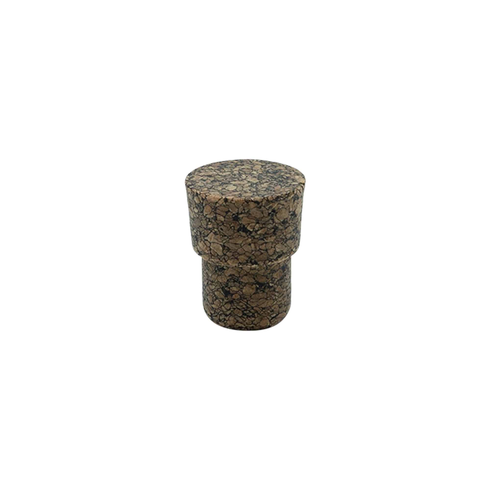 Griffkorken 'Cornice' 19,5 mm, Corkcoal, für Mündung: Kork Griffkorken 'Cornice' 19,5 mm, Corkcoal, für Mündung: Kork