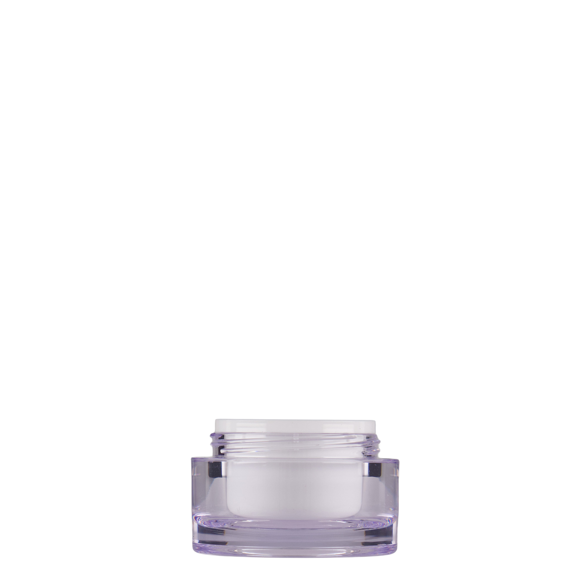 Βάζο για καλλυντικά 10 ml, πλαστικό SAN, λευκό, στόμιο: βιδωτό πώμα