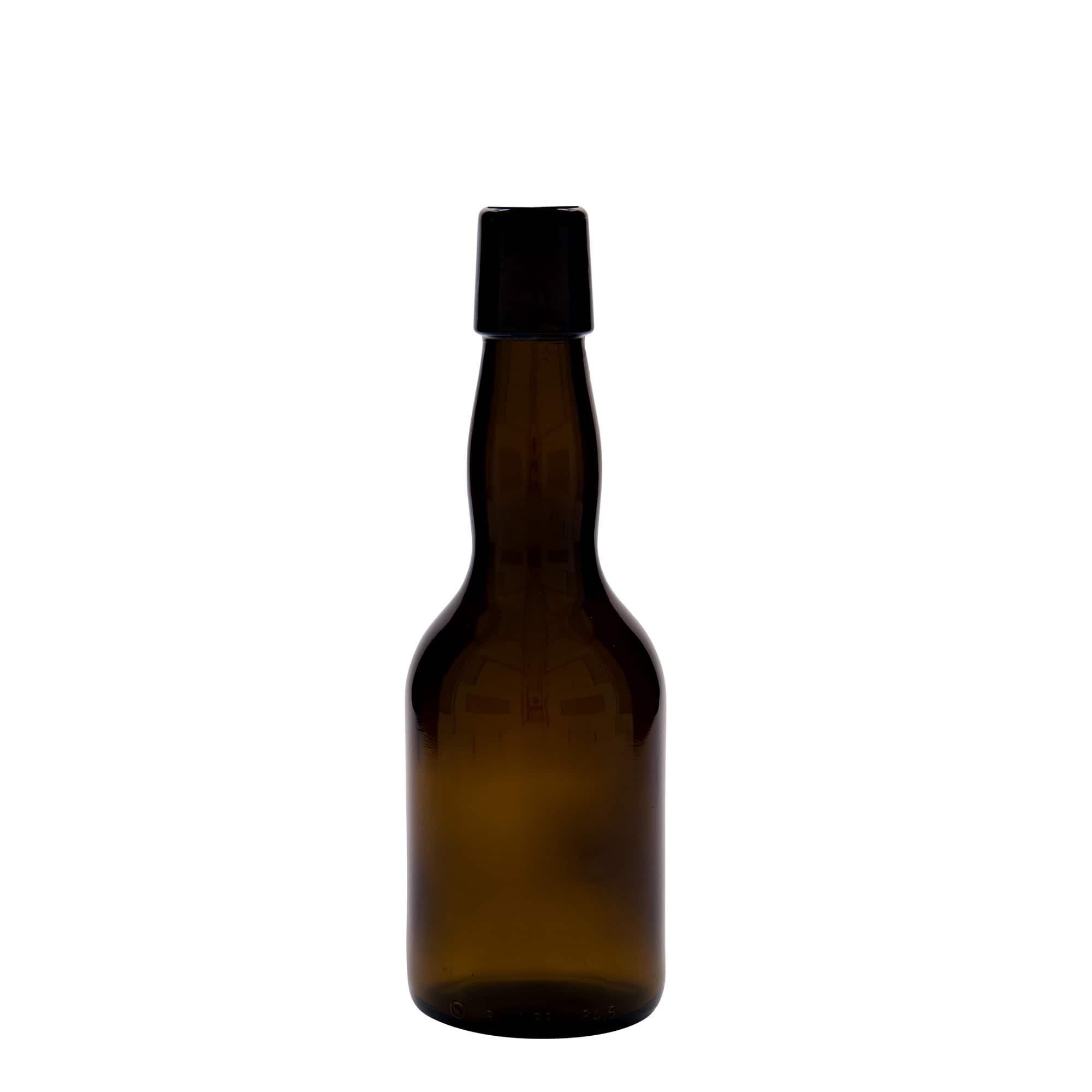 330 ml μπουκάλι μπύρας με λαιμό Kropfhals, γυάλινο, καφέ, στόμιο: κούμπωμα με μπράτσο