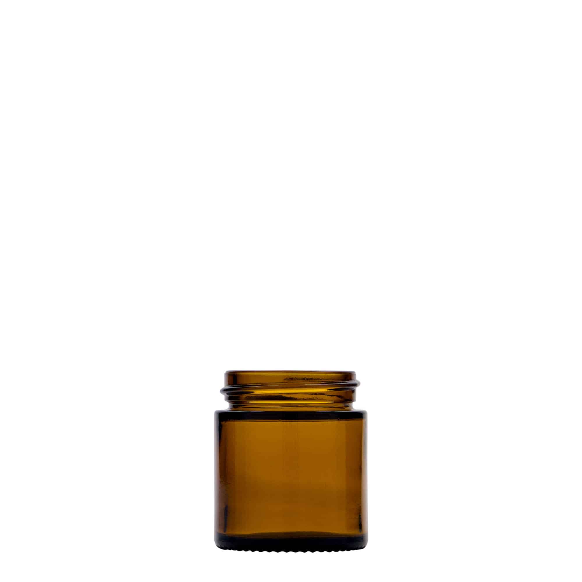 30 ml βαζάκι 'Brown Line', γυάλινο, καφέ, στόμιο: βιδωτό καπάκι