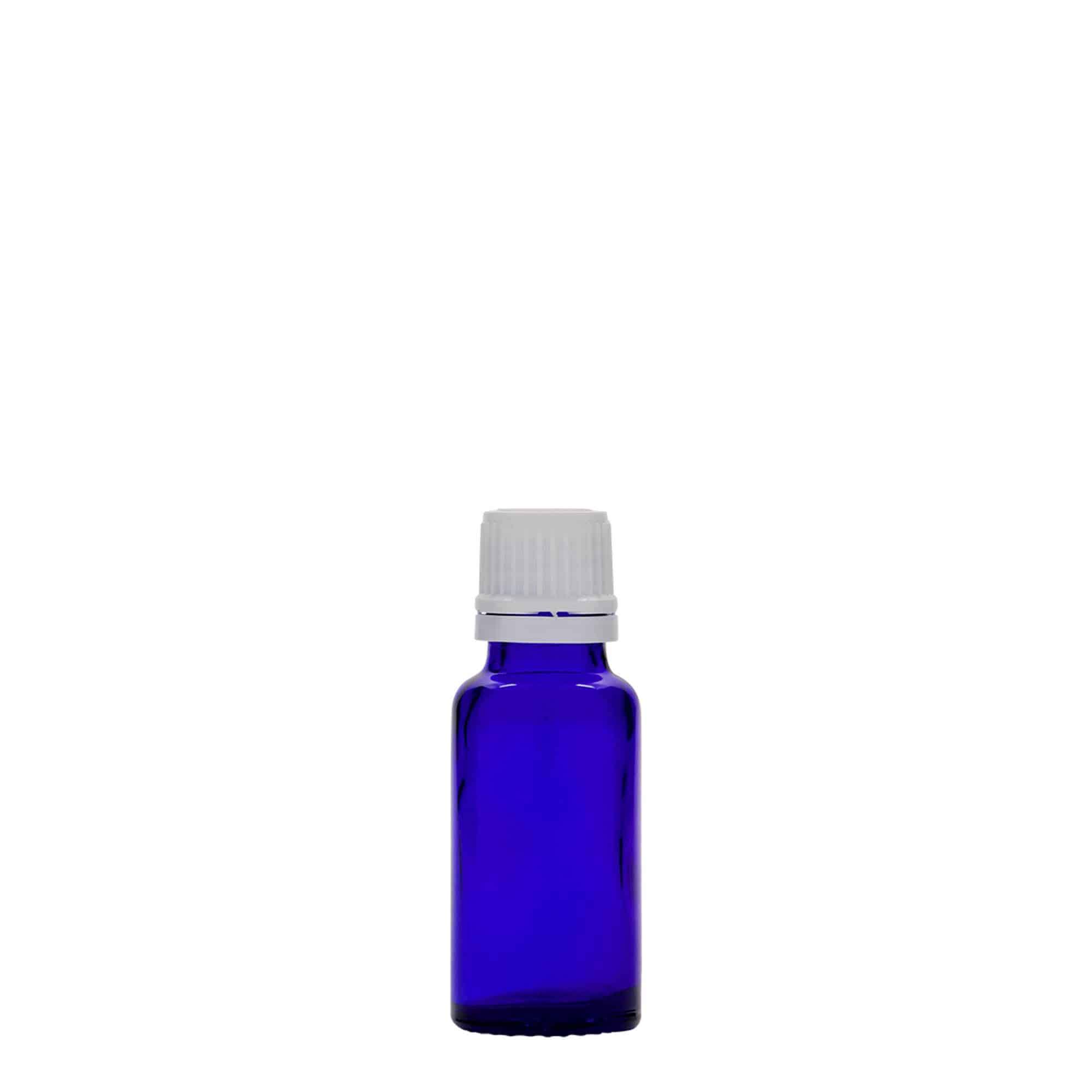 Μπουκάλι φαρμάκου 20 ml, γυάλινο, μπλε ρουά, στόμιο: DIN 18