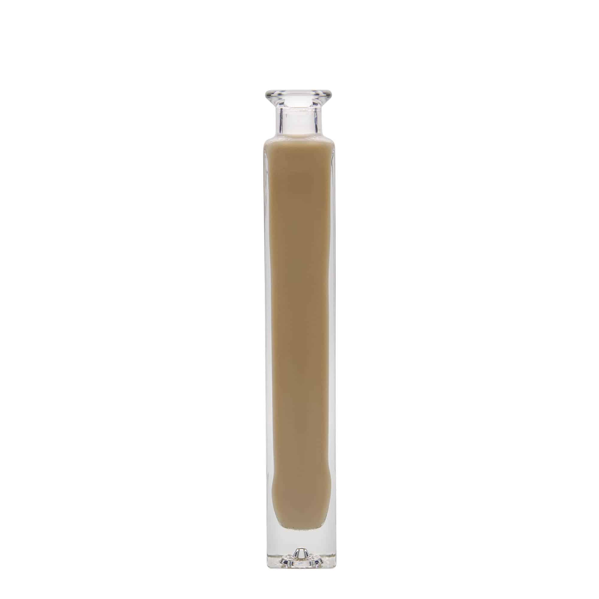 Γυάλινο μπουκάλι 'Tommy' 200 ml, τετράγωνο, στόμιο: φελλός