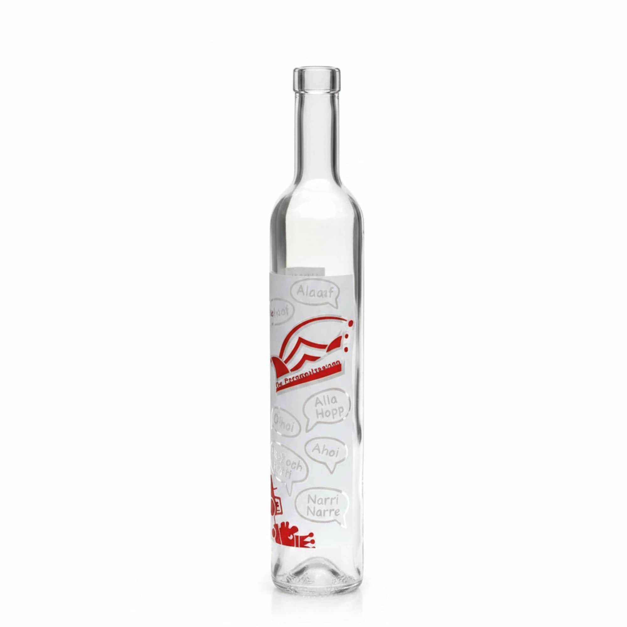 500 ml γυάλινο μπουκάλι Maximo με εκτύπωση 'Καρναβάλι', στόμιο: φελλός
